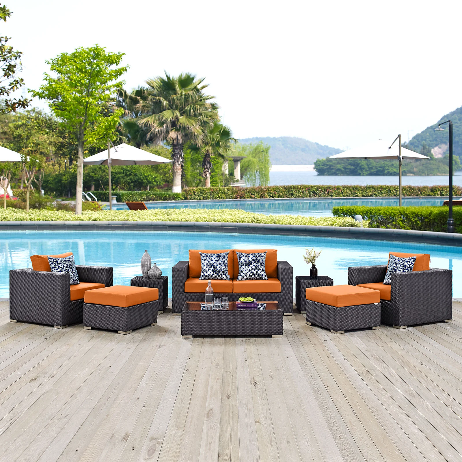 Convene 8 Piece Outdoor Patio Sofa Set By Modway - EEI-2352 - Image 15