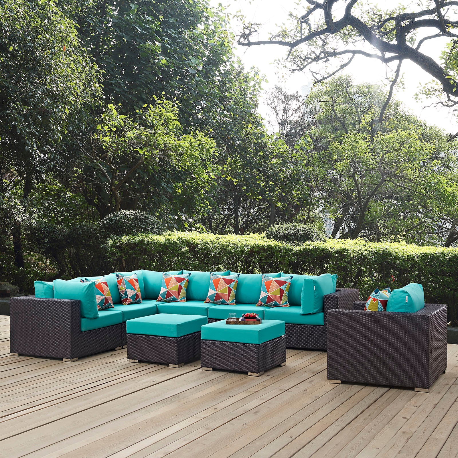 Convene 9 Piece Outdoor Patio Sectional Set By Modway - EEI-2373 - Image 25