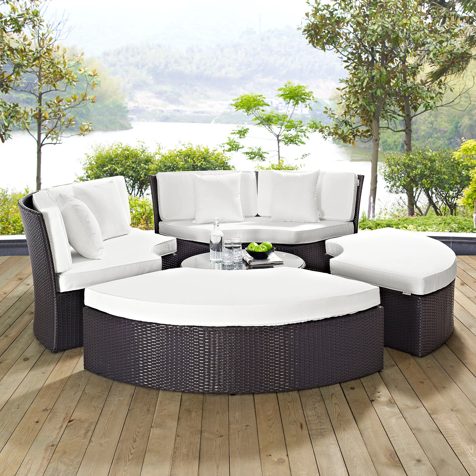 Convene Circular Outdoor Patio Daybed Set By Modway - EEI-2171 - Image 24