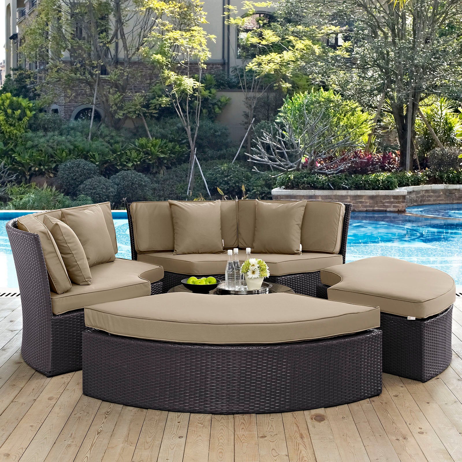 Convene Circular Outdoor Patio Daybed Set By Modway - EEI-2171 - Image 7