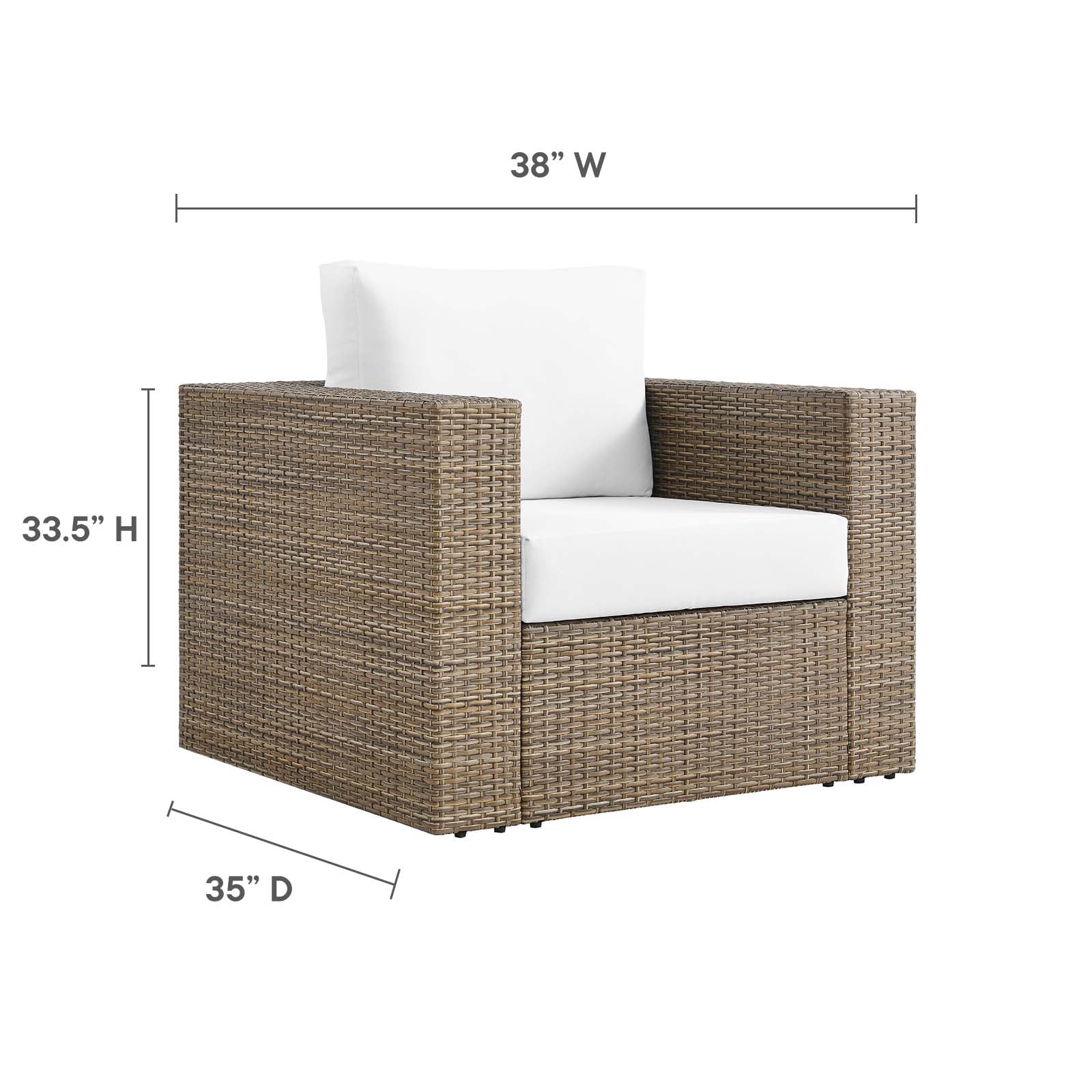 Convene Outdoor Patio Outdoor Patio Armchair By Modway - EEI-6326 - Image 14