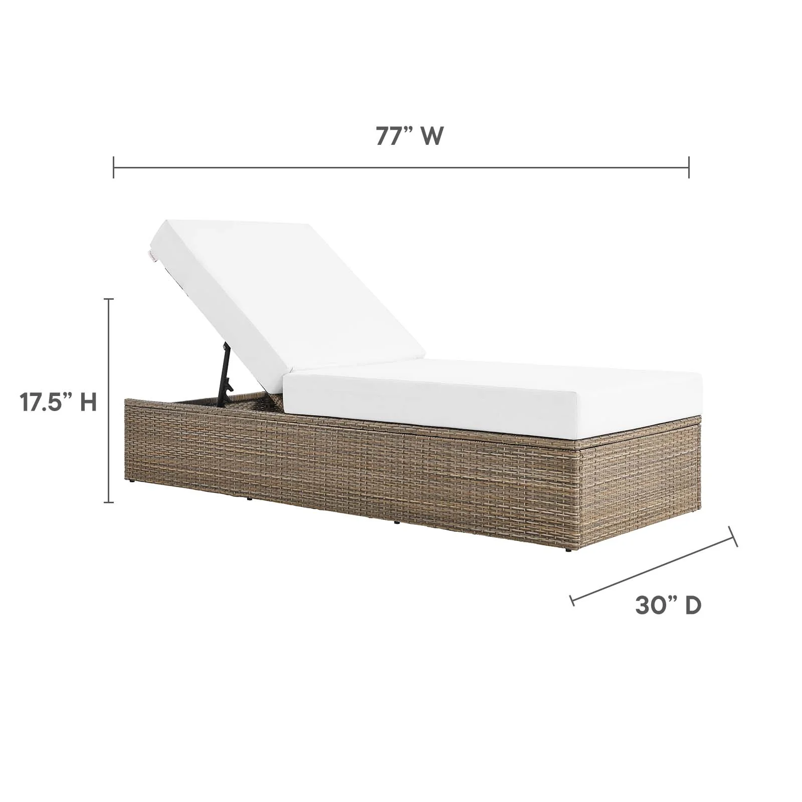 Convene Outdoor Patio Outdoor Patio Chaise Lounge Chair By Modway - EEI-6247 - Image 17