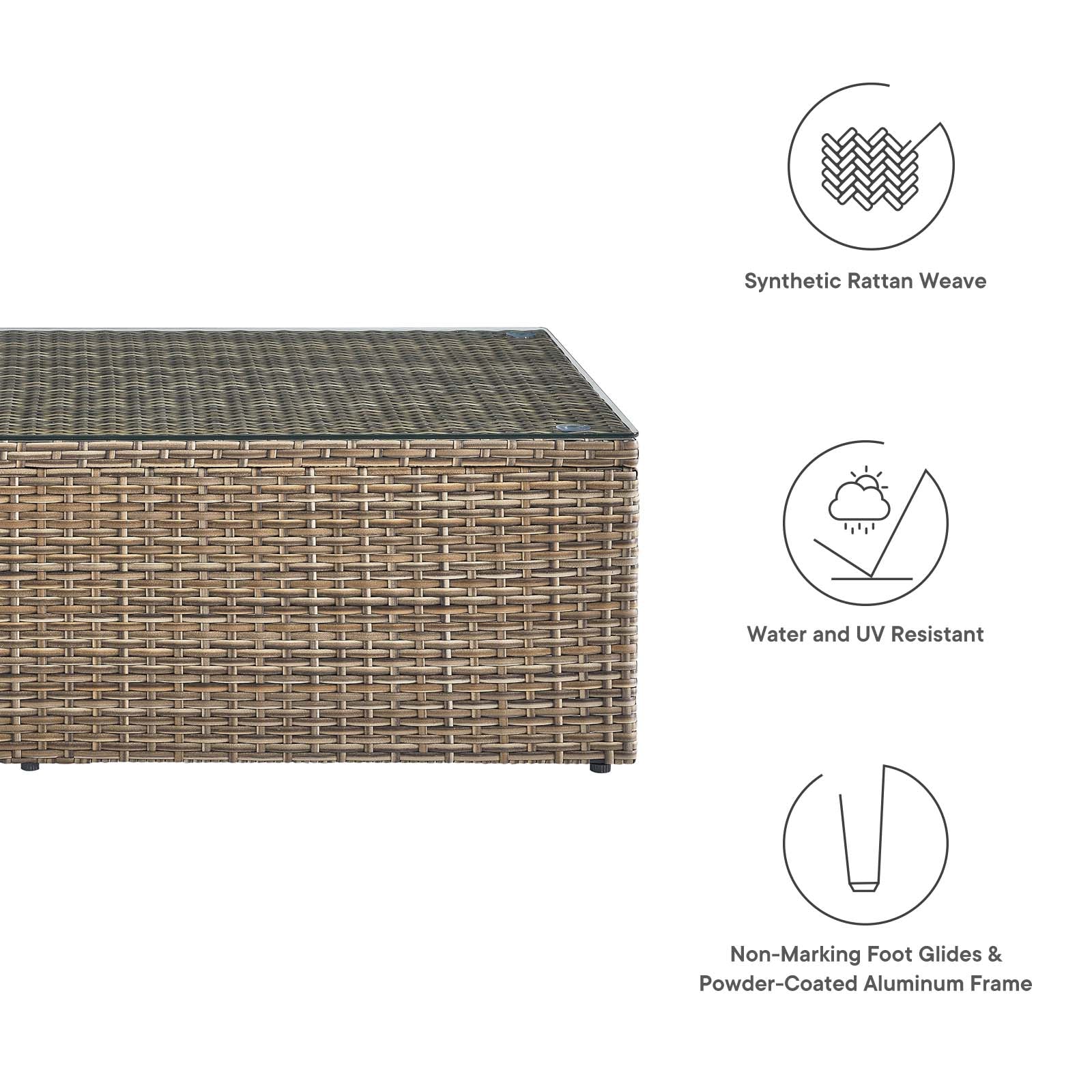Convene Outdoor Patio Outdoor Patio Coffee Table By Modway - EEI-6239 - Image 5