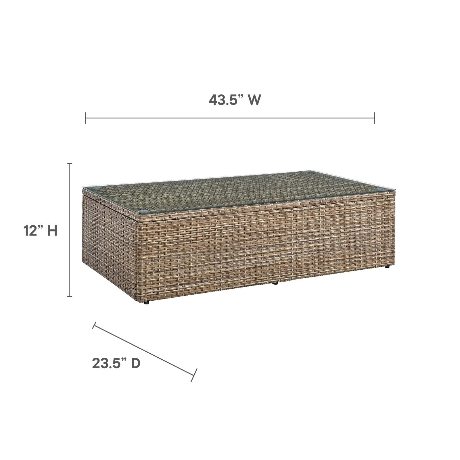 Convene Outdoor Patio Outdoor Patio Coffee Table By Modway - EEI-6239 - Image 6