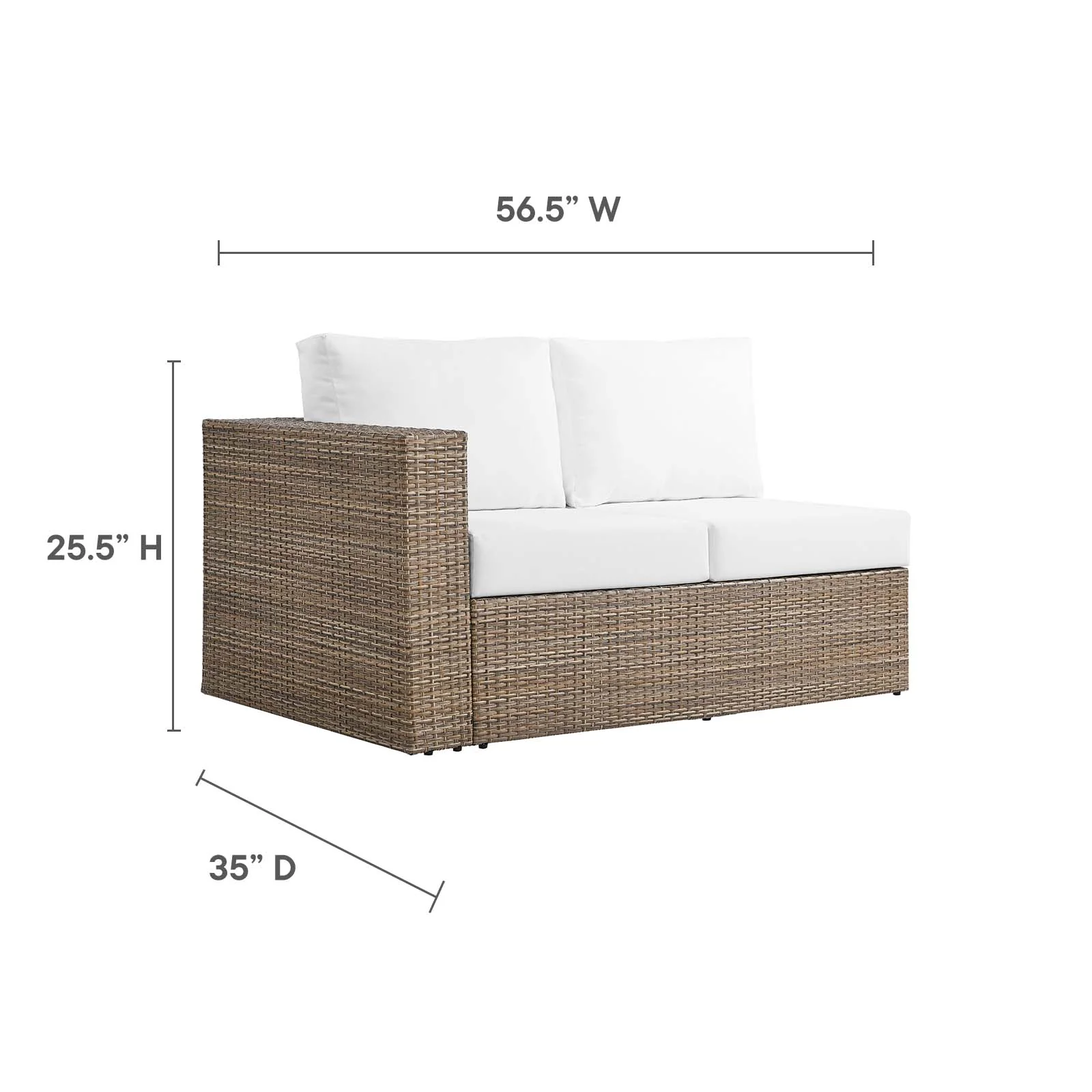 Convene Outdoor Patio Outdoor Patio Left-Arm Loveseat By Modway - EEI-6243 - Image 14