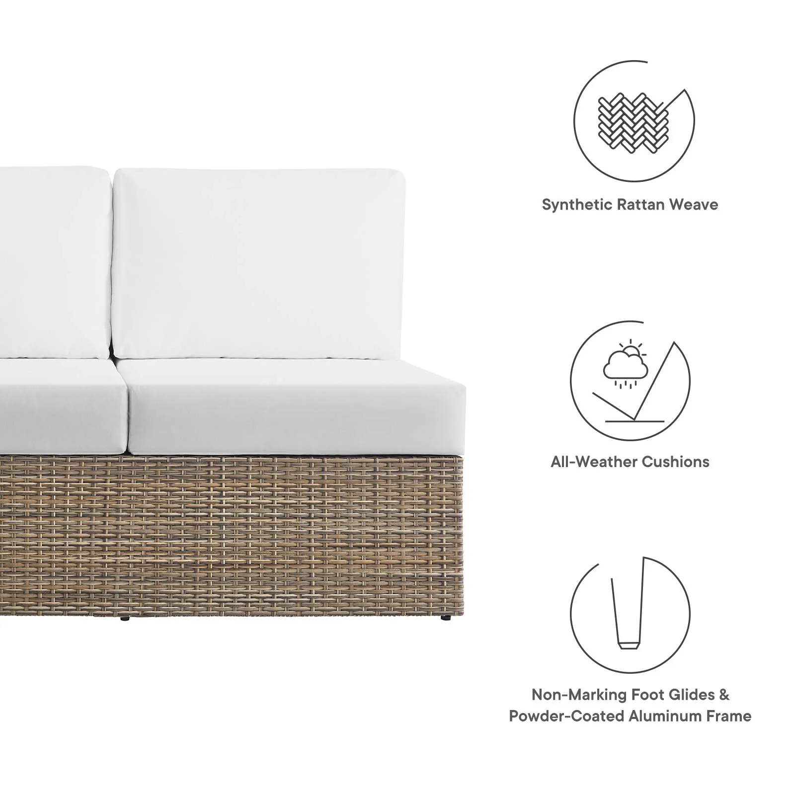 Convene Outdoor Patio Outdoor Patio Left-Arm Loveseat By Modway - EEI-6243 - Image 15