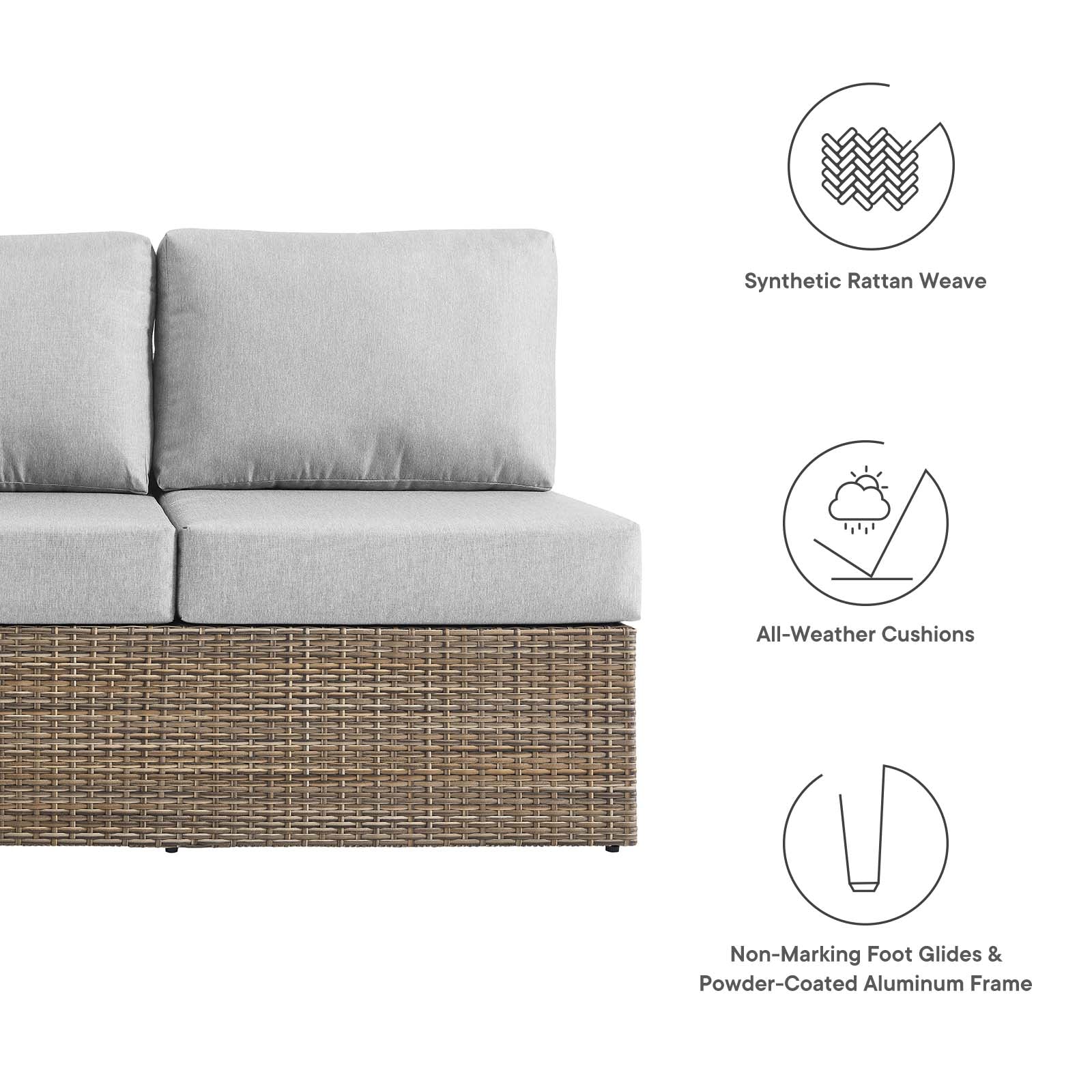 Convene Outdoor Patio Outdoor Patio Left-Arm Loveseat By Modway - EEI-6243 - Image 7