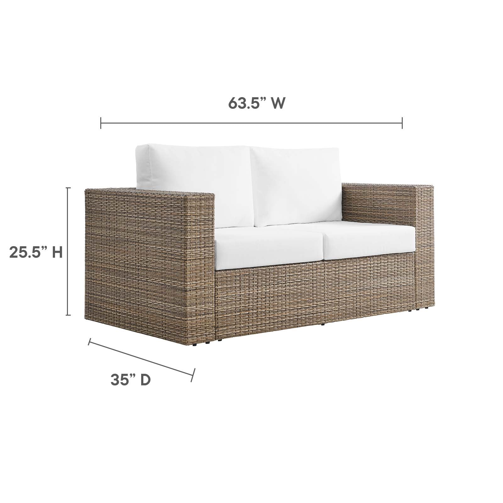 Convene Outdoor Patio Outdoor Patio Loveseat By Modway - EEI-6246 - Image 14