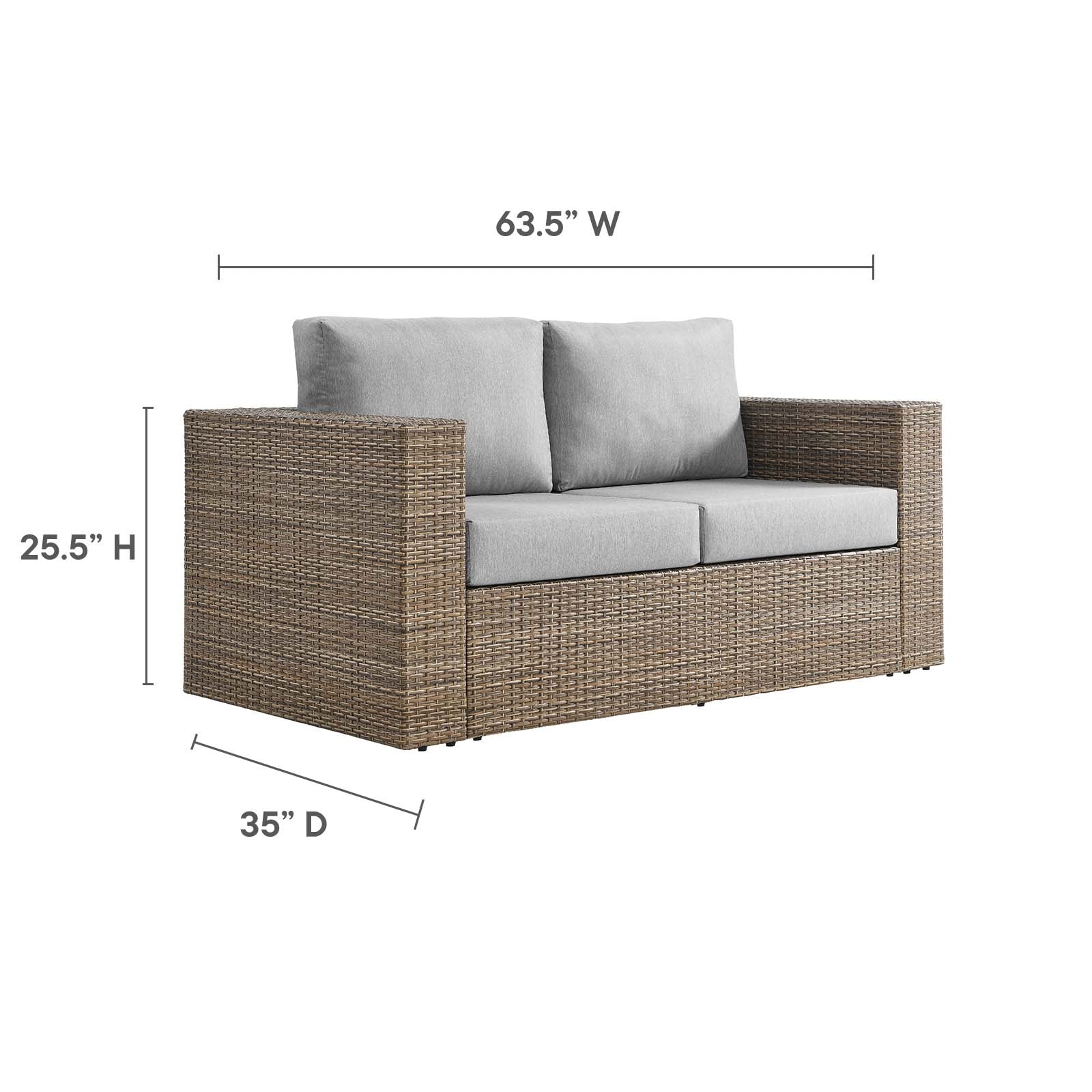 Convene Outdoor Patio Outdoor Patio Loveseat By Modway - EEI-6246 - Image 6