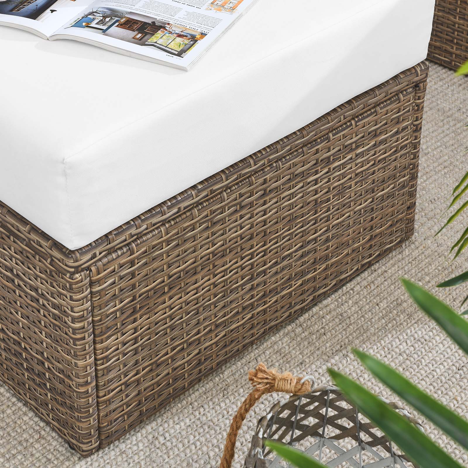 Convene Outdoor Patio Outdoor Patio Ottoman By Modway - EEI-6241 - Image 14