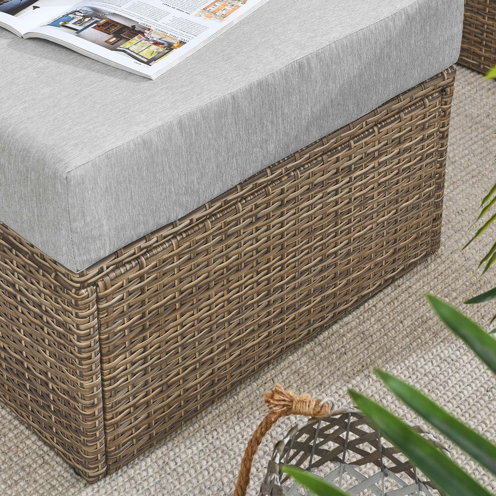 Convene Outdoor Patio Outdoor Patio Ottoman By Modway - EEI-6241 - Image 7