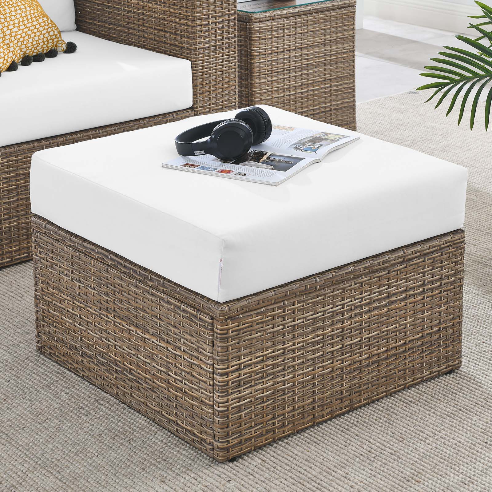 Convene Outdoor Patio Outdoor Patio Ottoman By Modway - EEI-6241 - Image 8