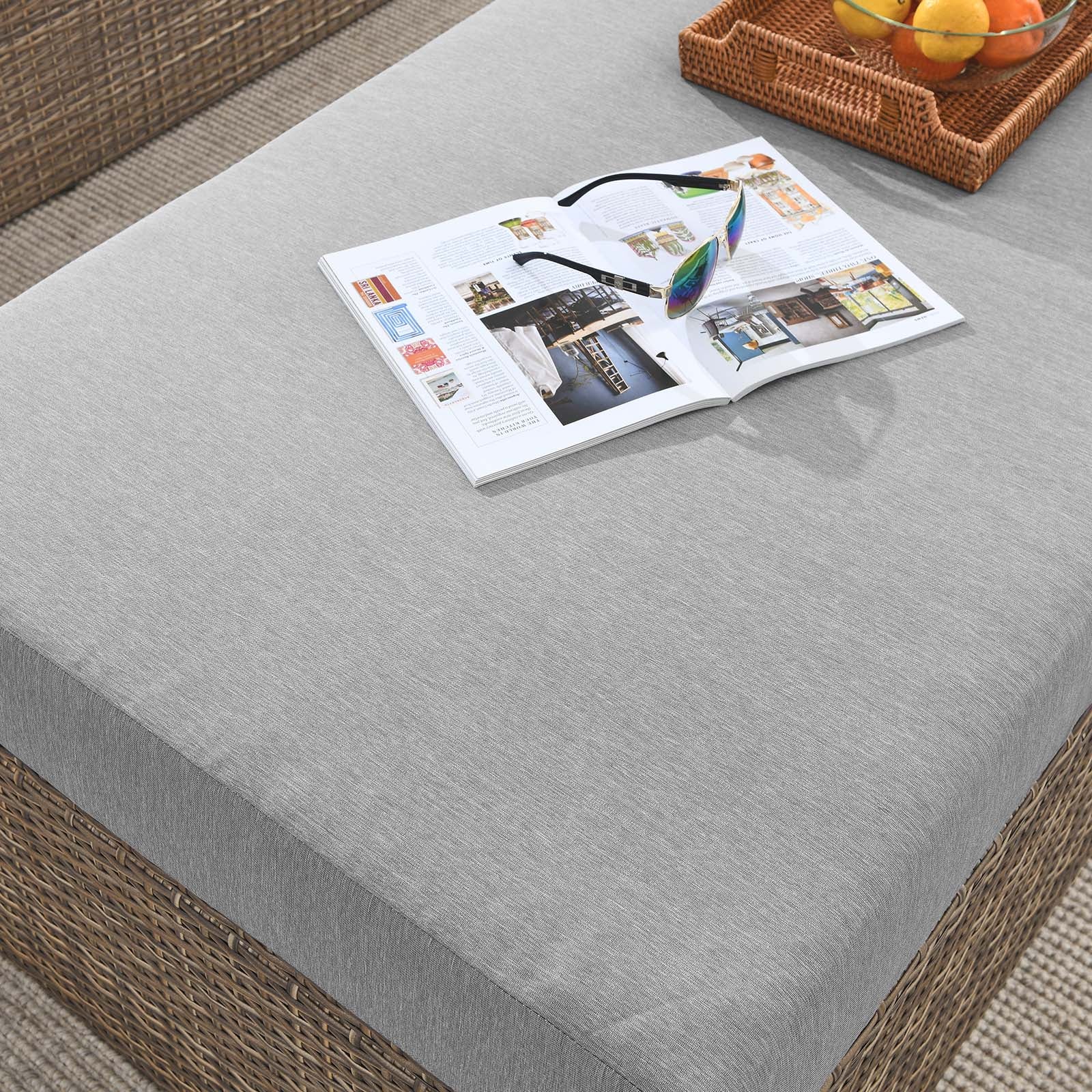 Convene Outdoor Patio Outdoor Patio Rectangle Ottoman By Modway - EEI-6248 - Image 6