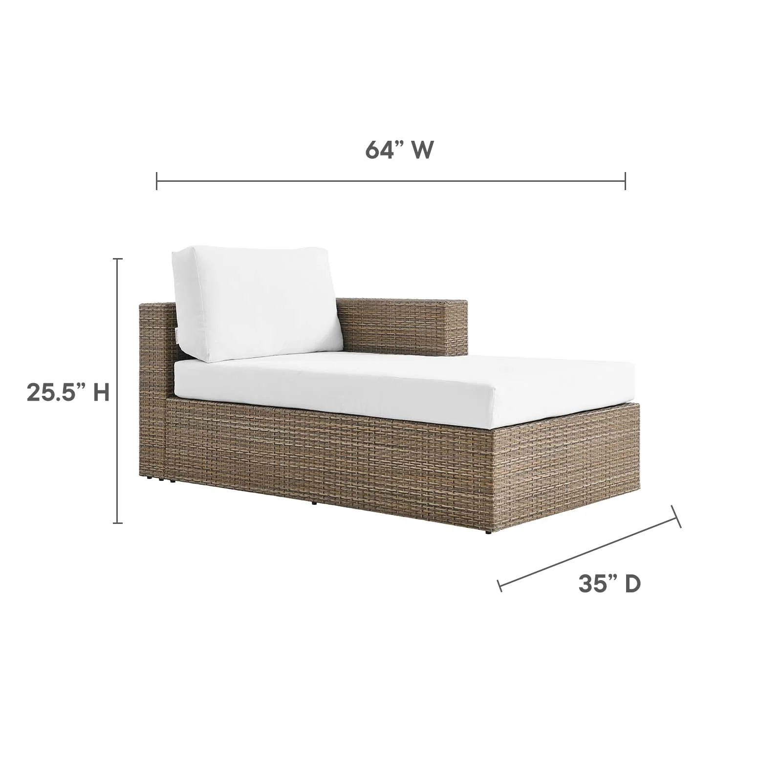 Convene Outdoor Patio Outdoor Patio Right-Arm Chaise By Modway - EEI-6244 - Image 14