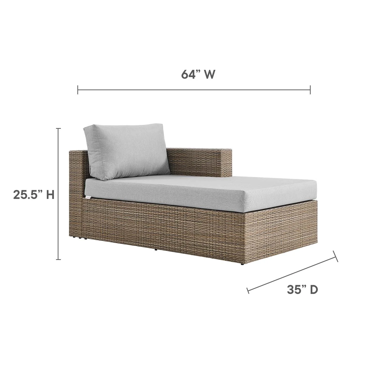 Convene Outdoor Patio Outdoor Patio Right-Arm Chaise By Modway - EEI-6244 - Image 6