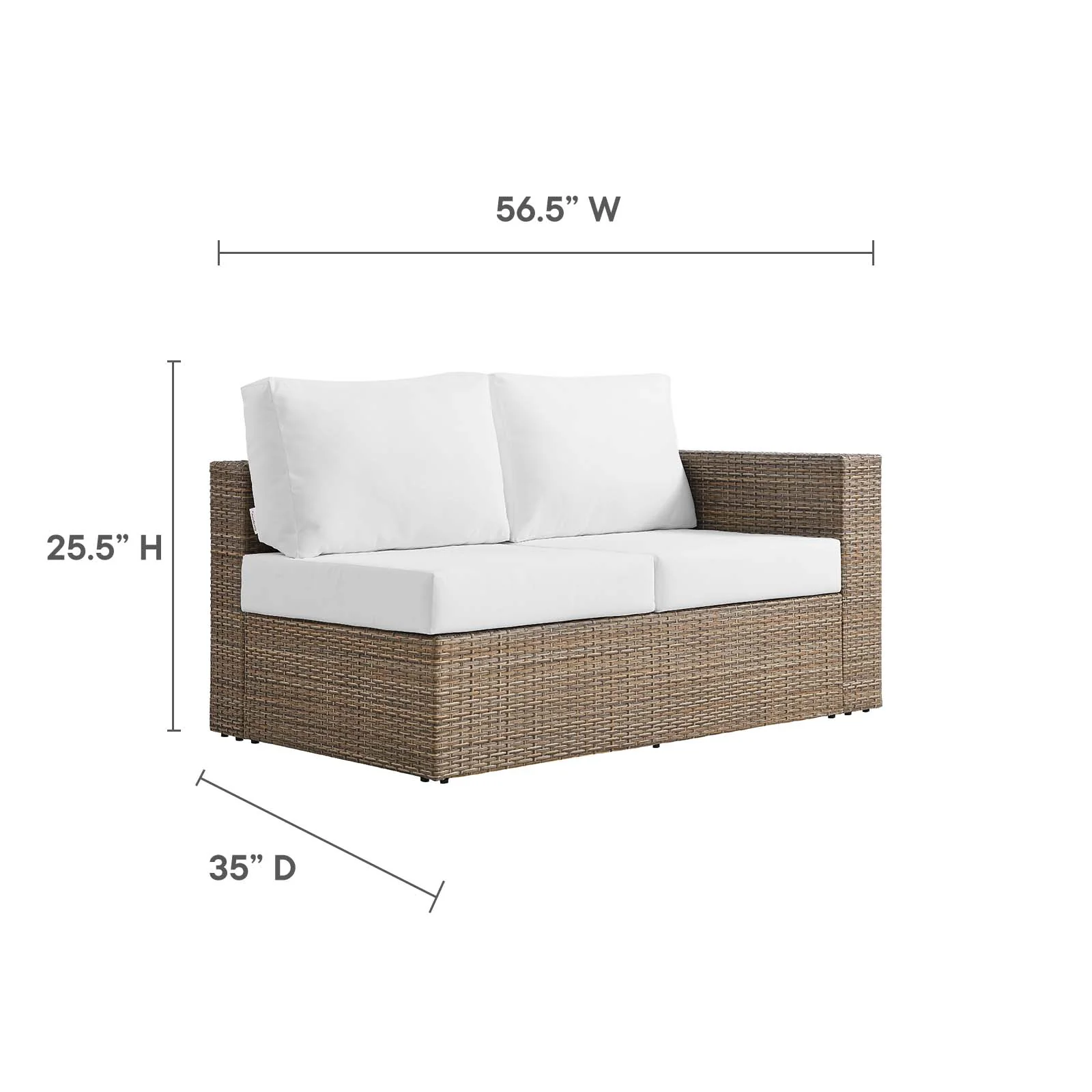 Convene Outdoor Patio Outdoor Patio Right-Arm Loveseat By Modway - EEI-6242 - Image 14
