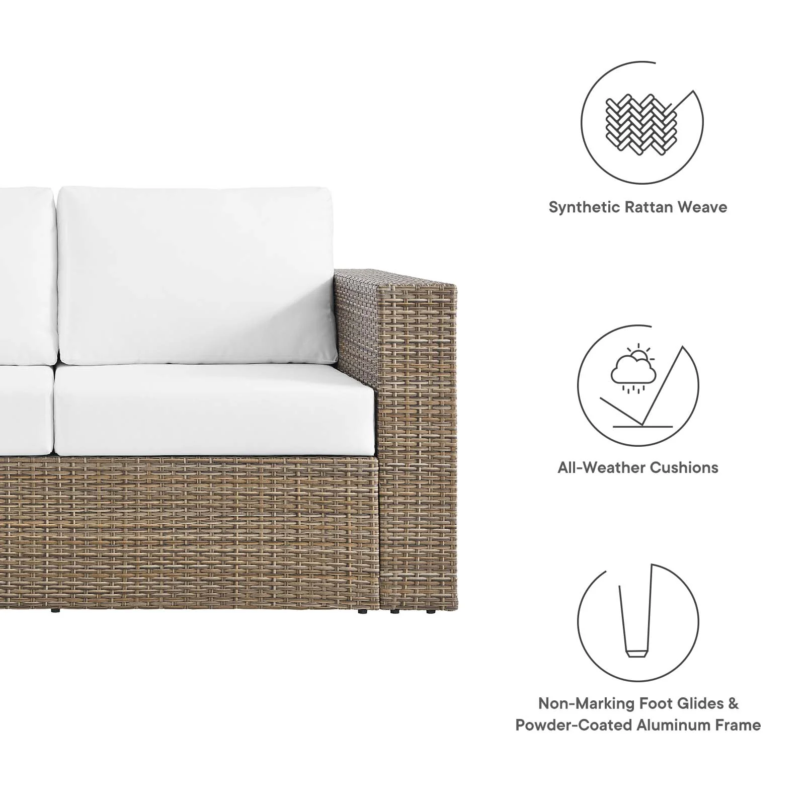 Convene Outdoor Patio Outdoor Patio Right-Arm Loveseat By Modway - EEI-6242 - Image 15