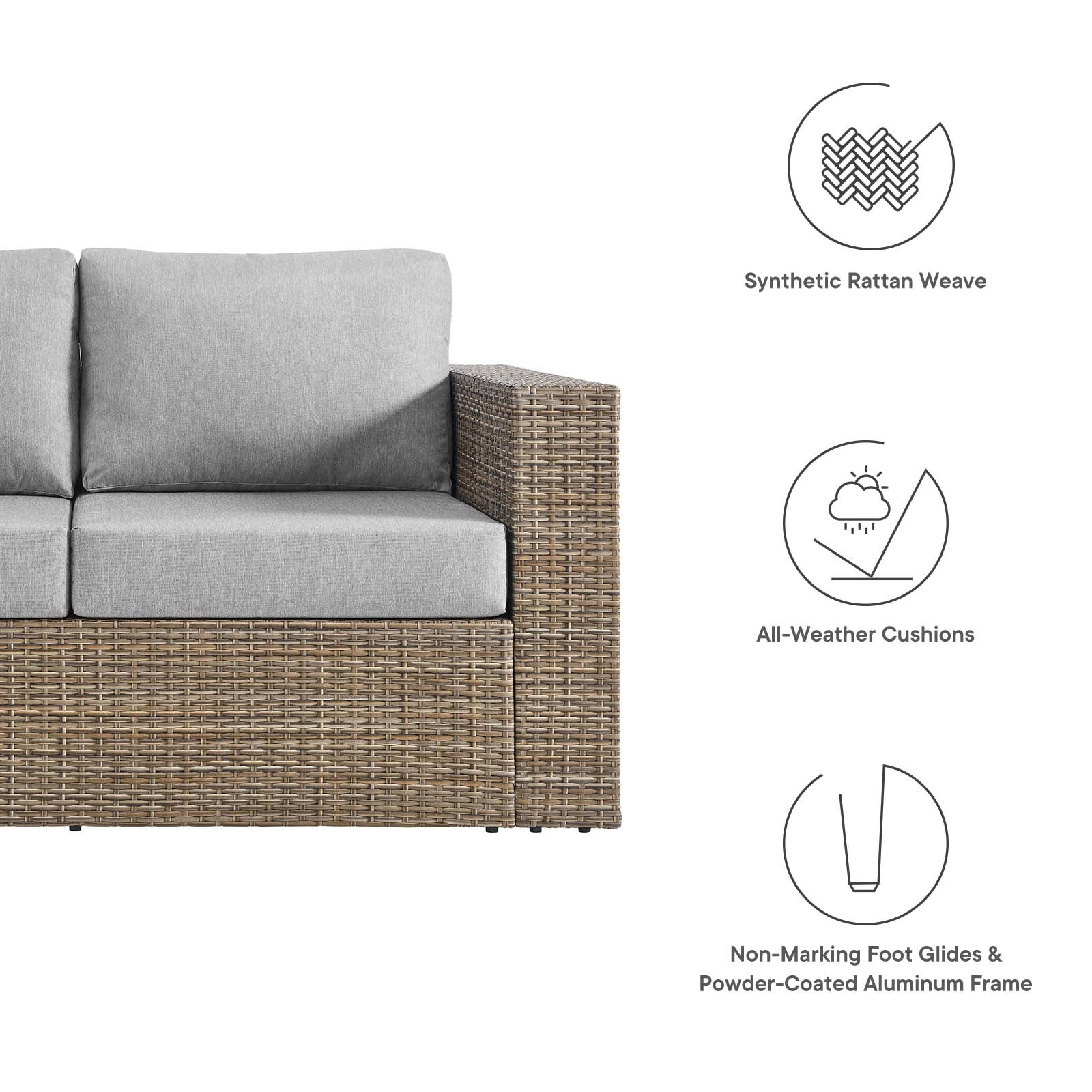 Convene Outdoor Patio Outdoor Patio Right-Arm Loveseat By Modway - EEI-6242 - Image 7
