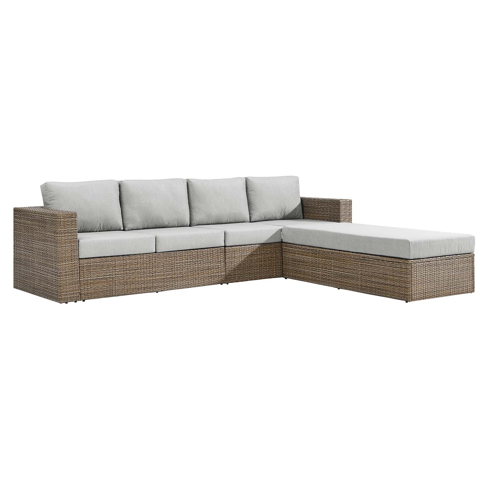 Convene Outdoor Patio Outdoor Patio Sectional Sofa and Ottoman Set By Modway - EEI-6332 - Image 2