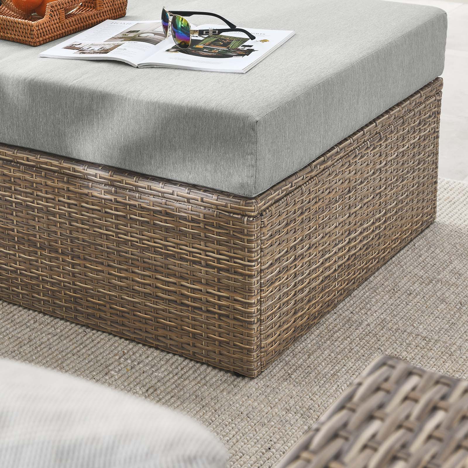 Convene Outdoor Patio Outdoor Patio Sectional Sofa and Ottoman Set By Modway - EEI-6332 - Image 5