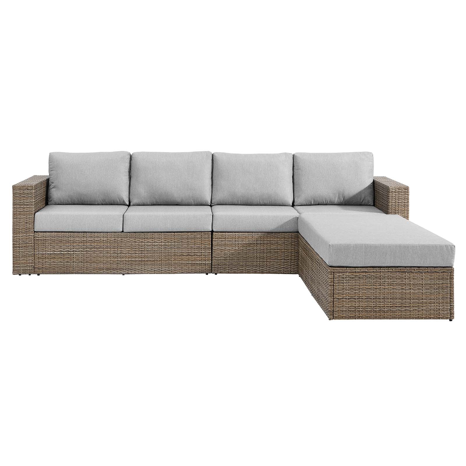 Convene Outdoor Patio Outdoor Patio Sectional Sofa and Ottoman Set By Modway - EEI-6332 - Image 6