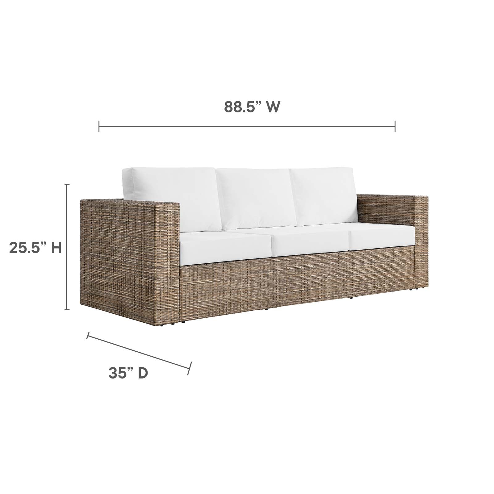 Convene Outdoor Patio Outdoor Patio Sofa By Modway - EEI-6245 - Image 14