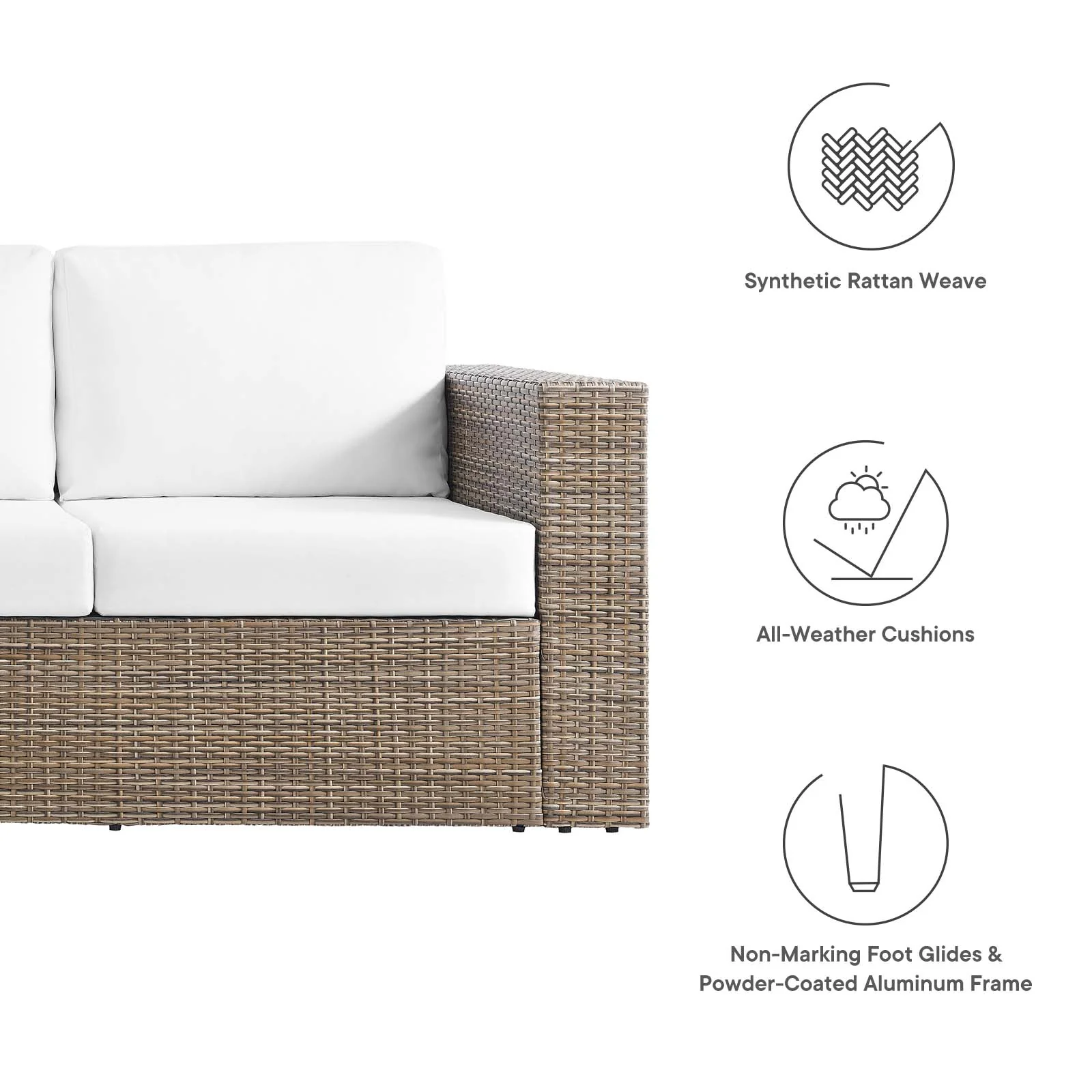 Convene Outdoor Patio Outdoor Patio Sofa By Modway - EEI-6245 - Image 15