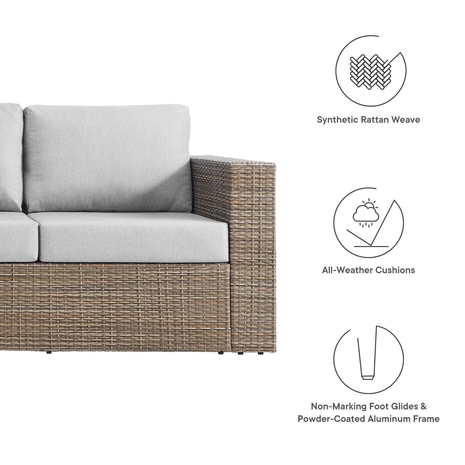 Convene Outdoor Patio Outdoor Patio Sofa By Modway - EEI-6245 - Image 7