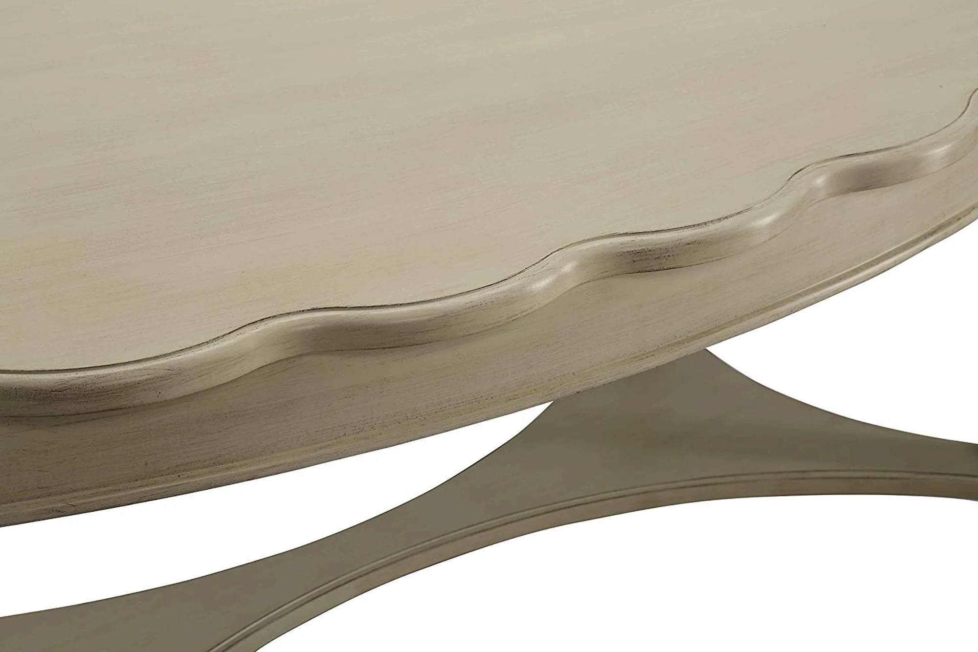 Conventional Coffee Table, Antique White By Benzara - Image 2