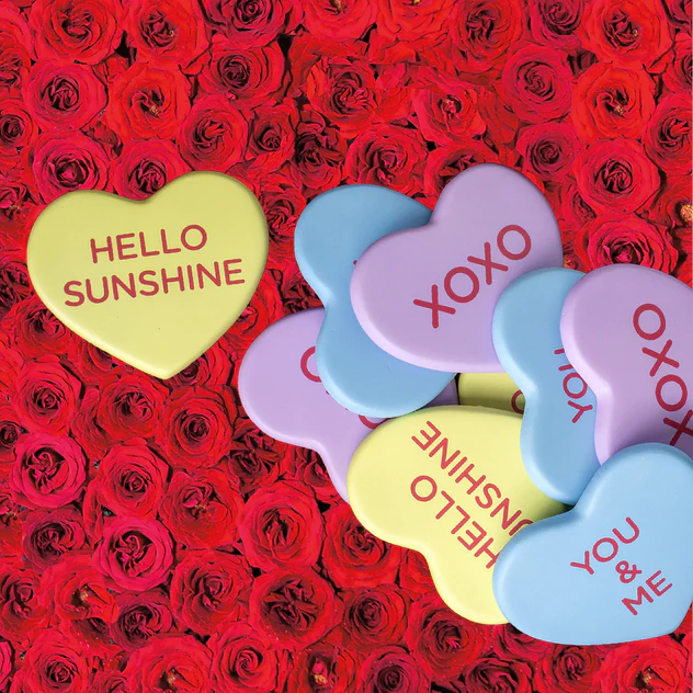 Conversation Heart, XOXO By Gold Leaf Design Group Set Of 3 - Image 3