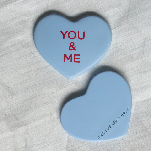 Conversation Heart, You & Me By Gold Leaf Design Group Set Of 3 - Image 5