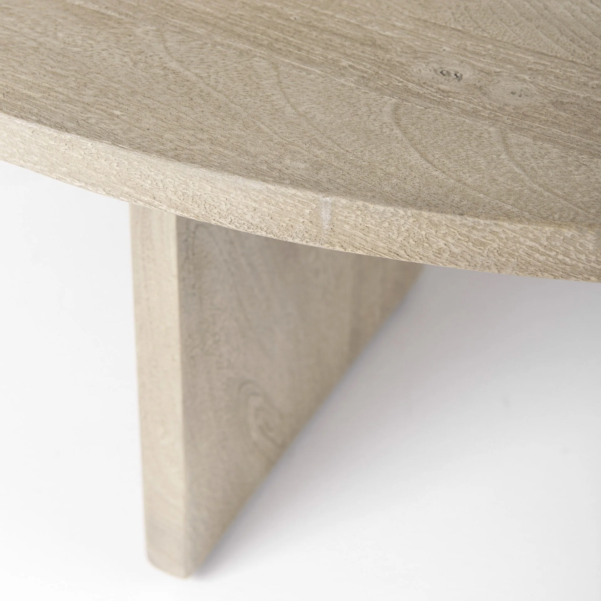 Cool Gray Brown Round Wooden Coffee Table By Homeroots - Image 7