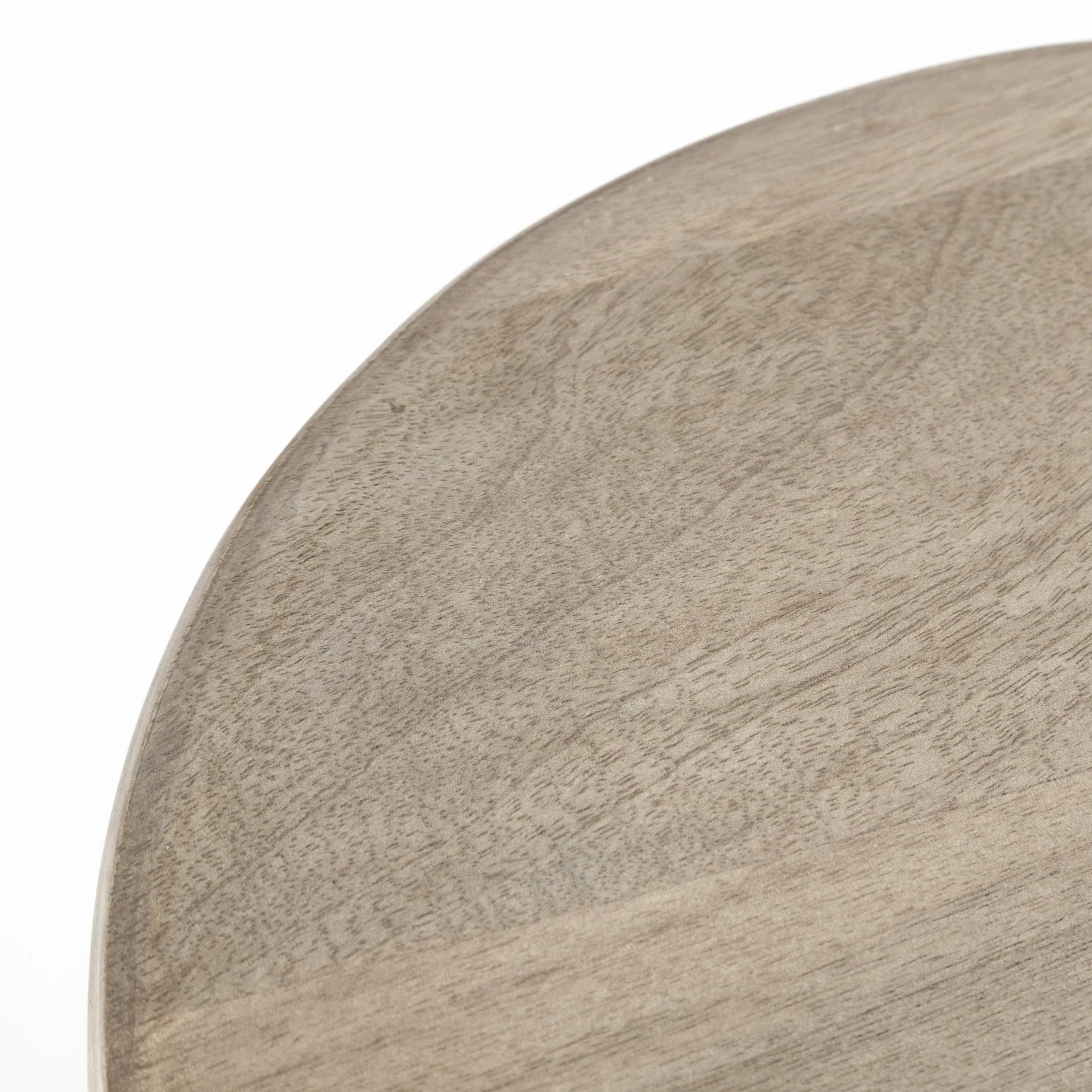 Cool Gray Whitewash Round Wooden Stool By Homeroots - Image 7
