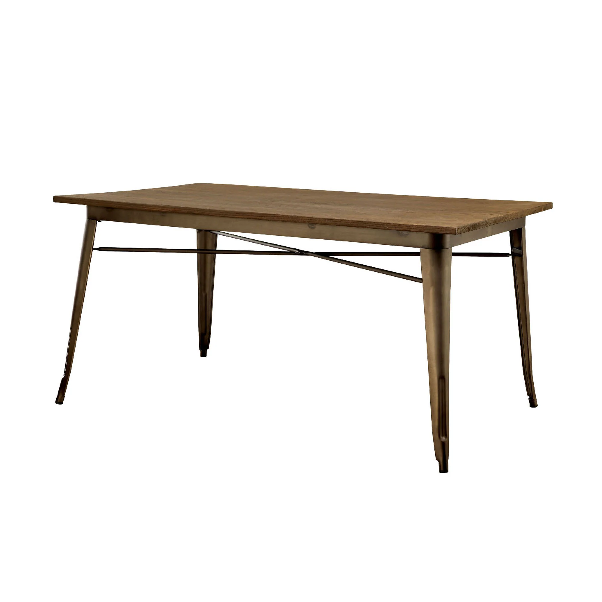 Cooper Ii Industrial Standard Height Table, Natural Elm By Benzara - Image 3