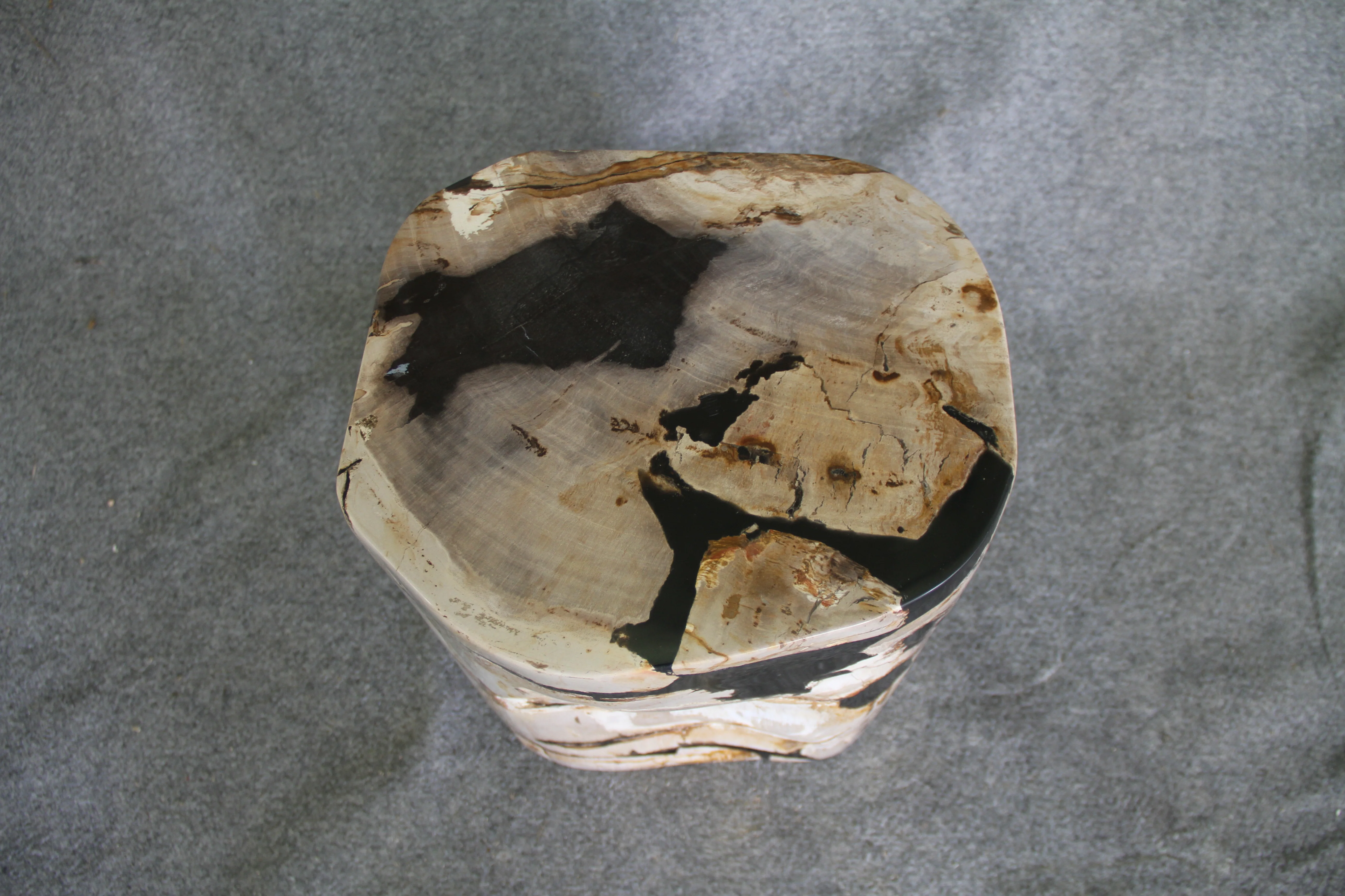 Petrified Wood Log Stool 16in(h) x 13in x 12in - 1534.22 - Image 4