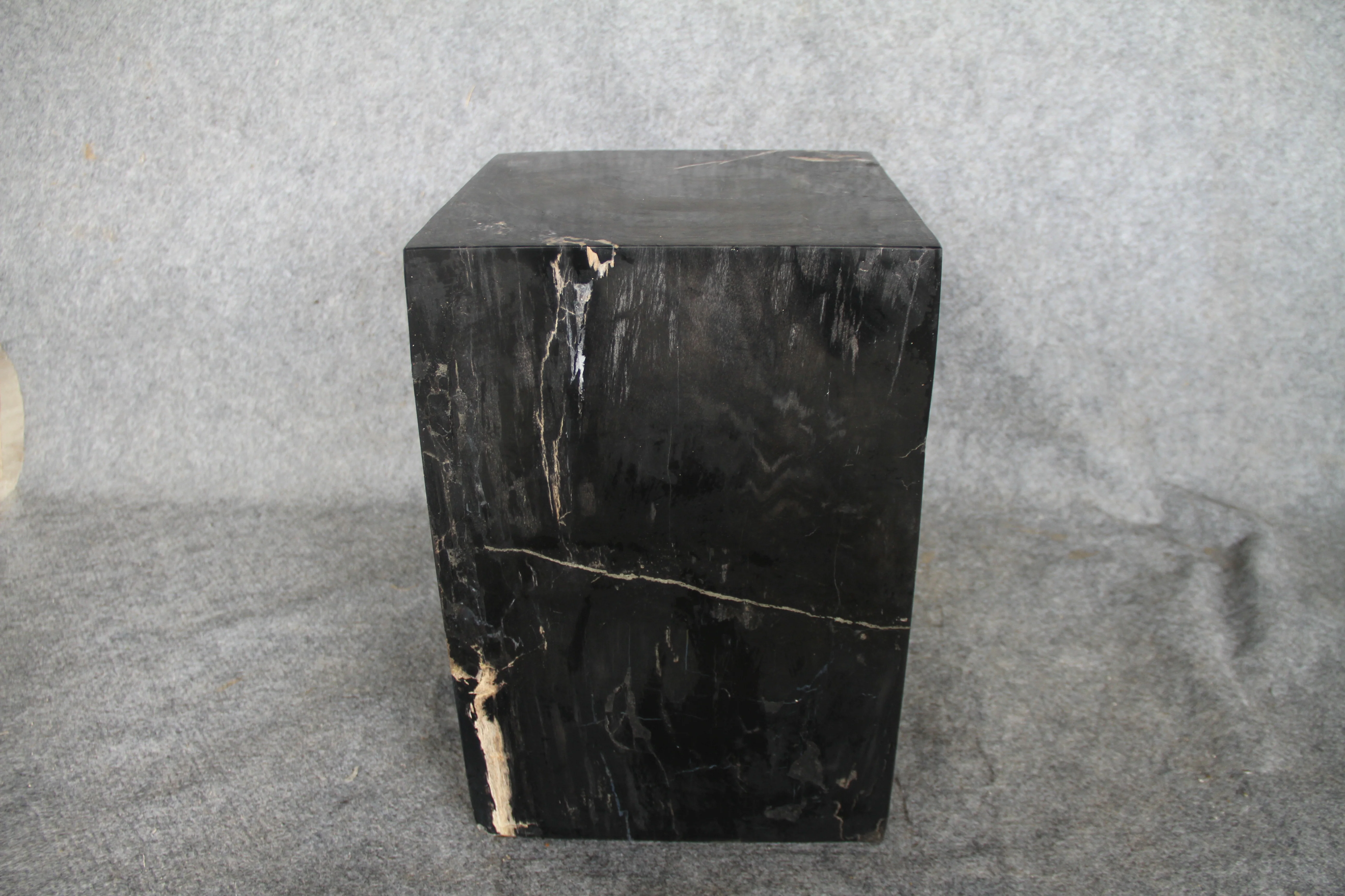 Square Petrified Wood Log Stool 18" x 12" x 12" -004.19  or 4.19 - Image 2