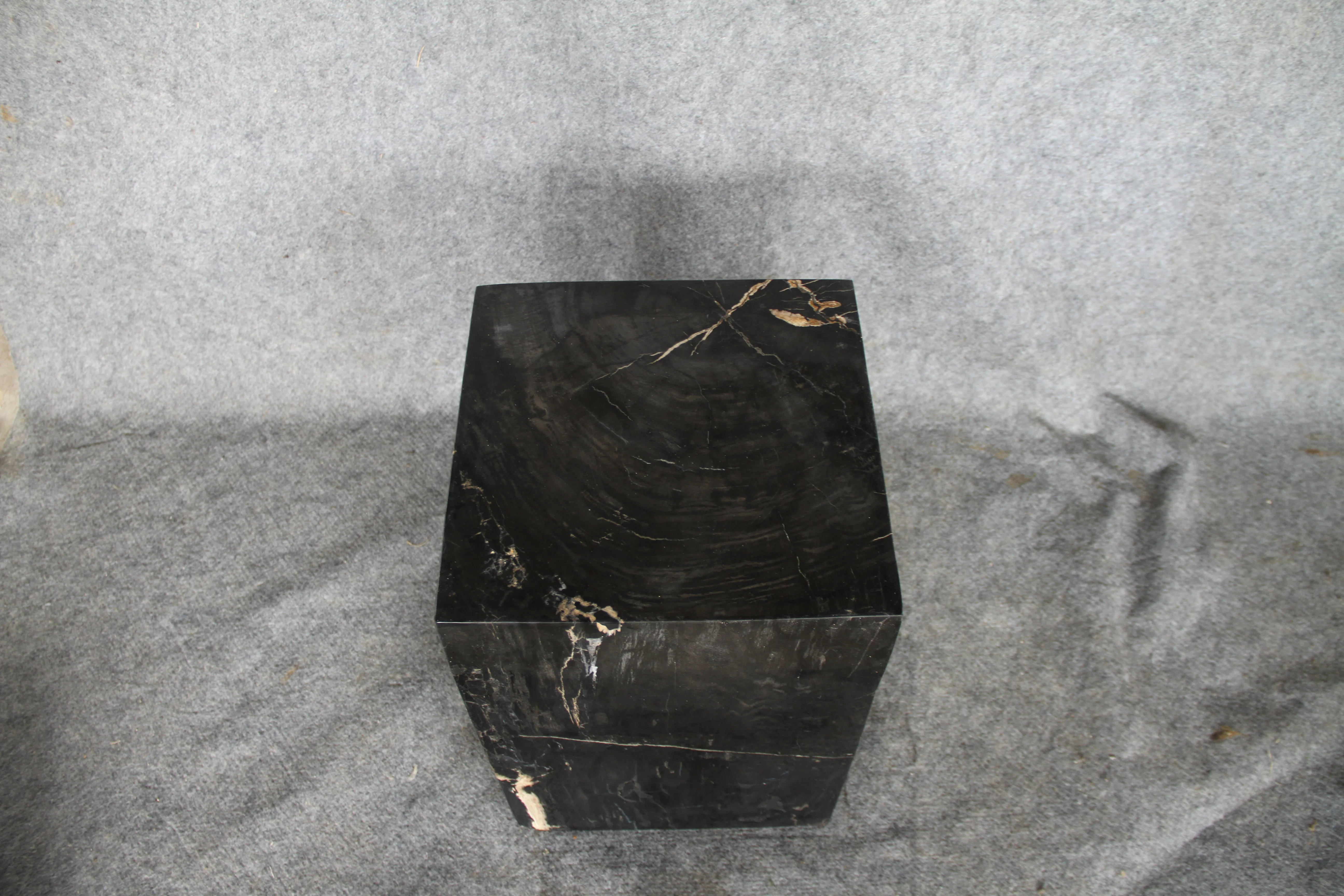 Square Petrified Wood Log Stool 18" x 12" x 12" -004.19  or 4.19 - Image 3
