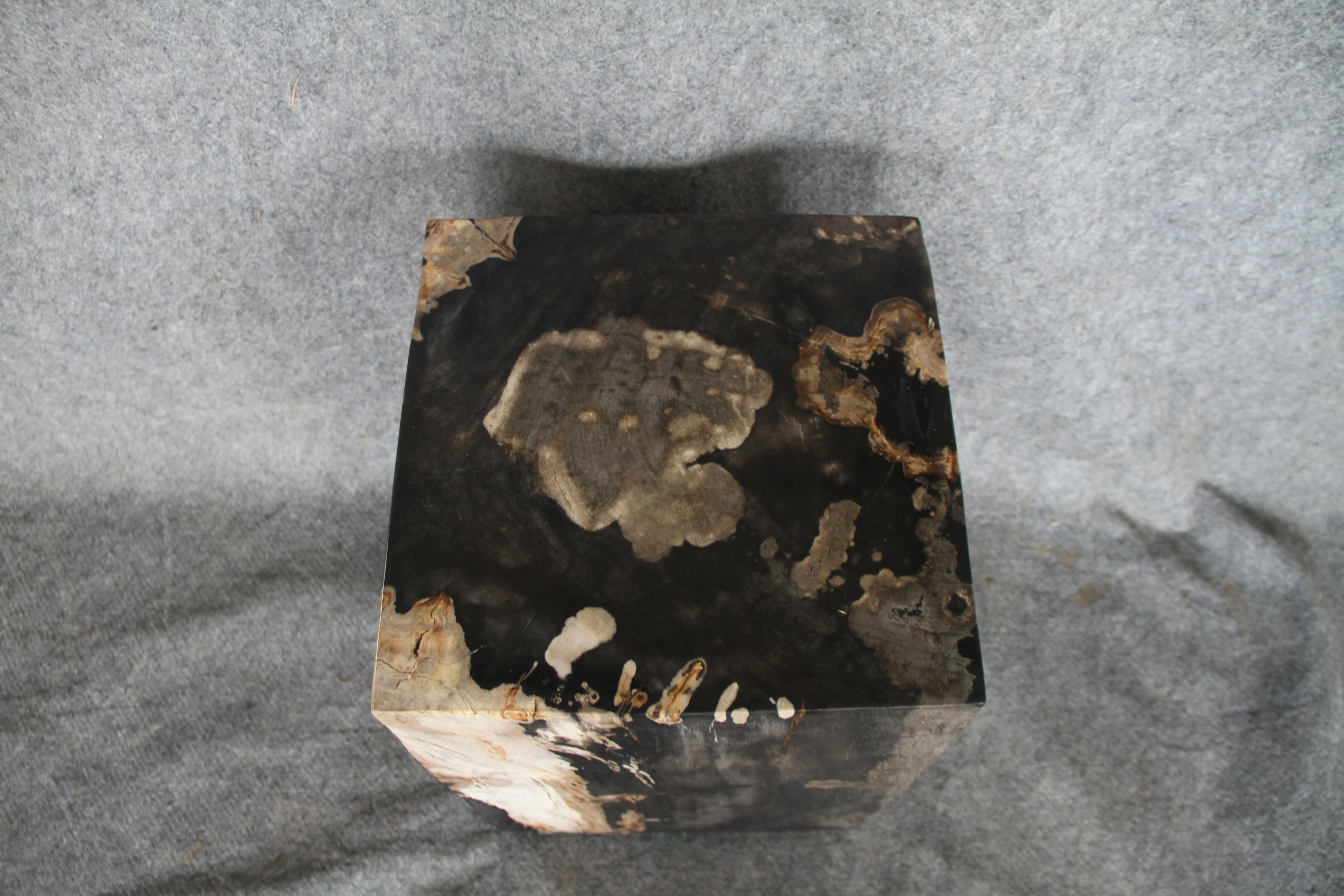 Square Petrified Wood Log Stool 18" x 12" x 12" -0086.19 or 86.19 - Image 2