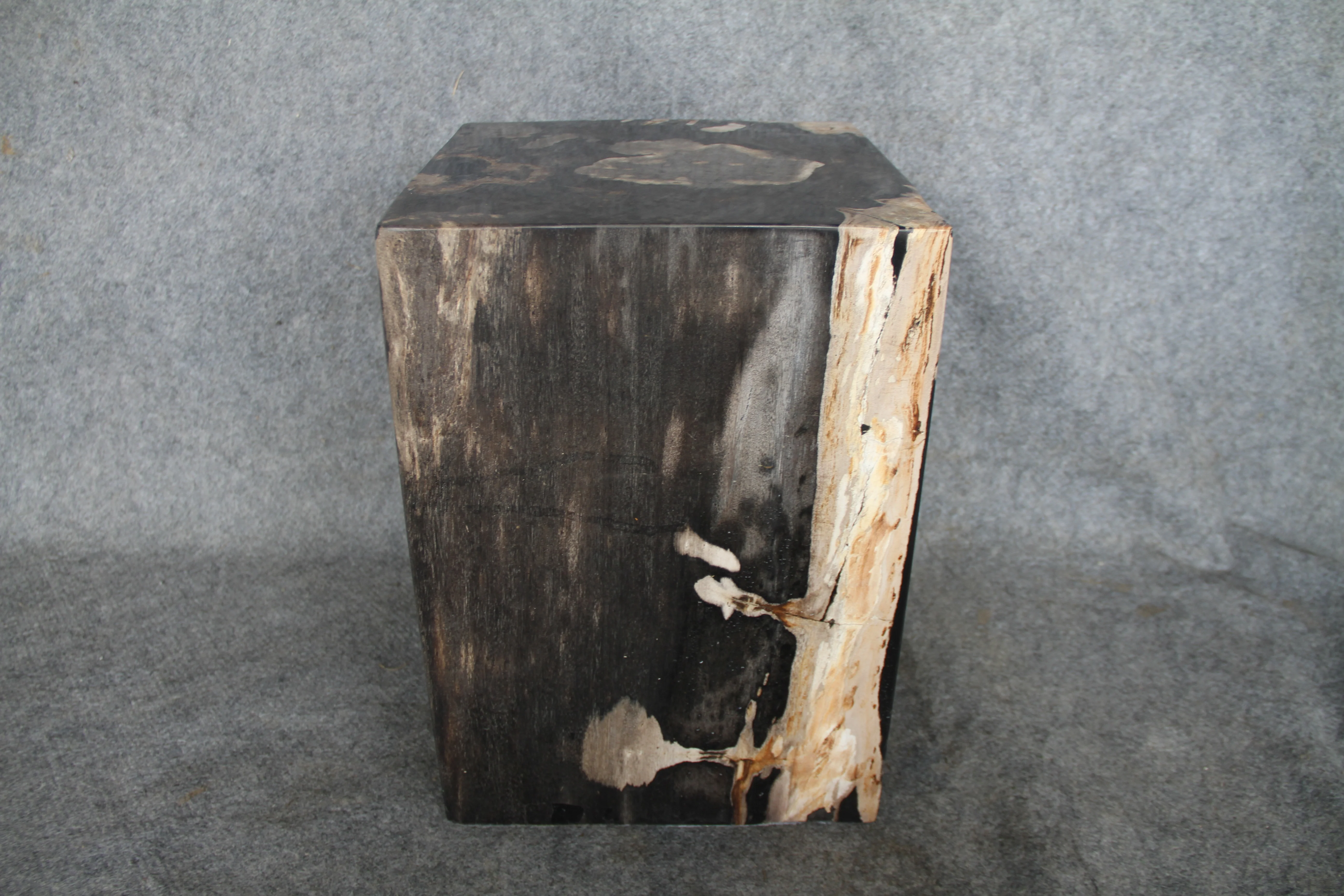 Square Petrified Wood Log Stool 18" x 12" x 12" -0086.19 or 86.19 - Image 3