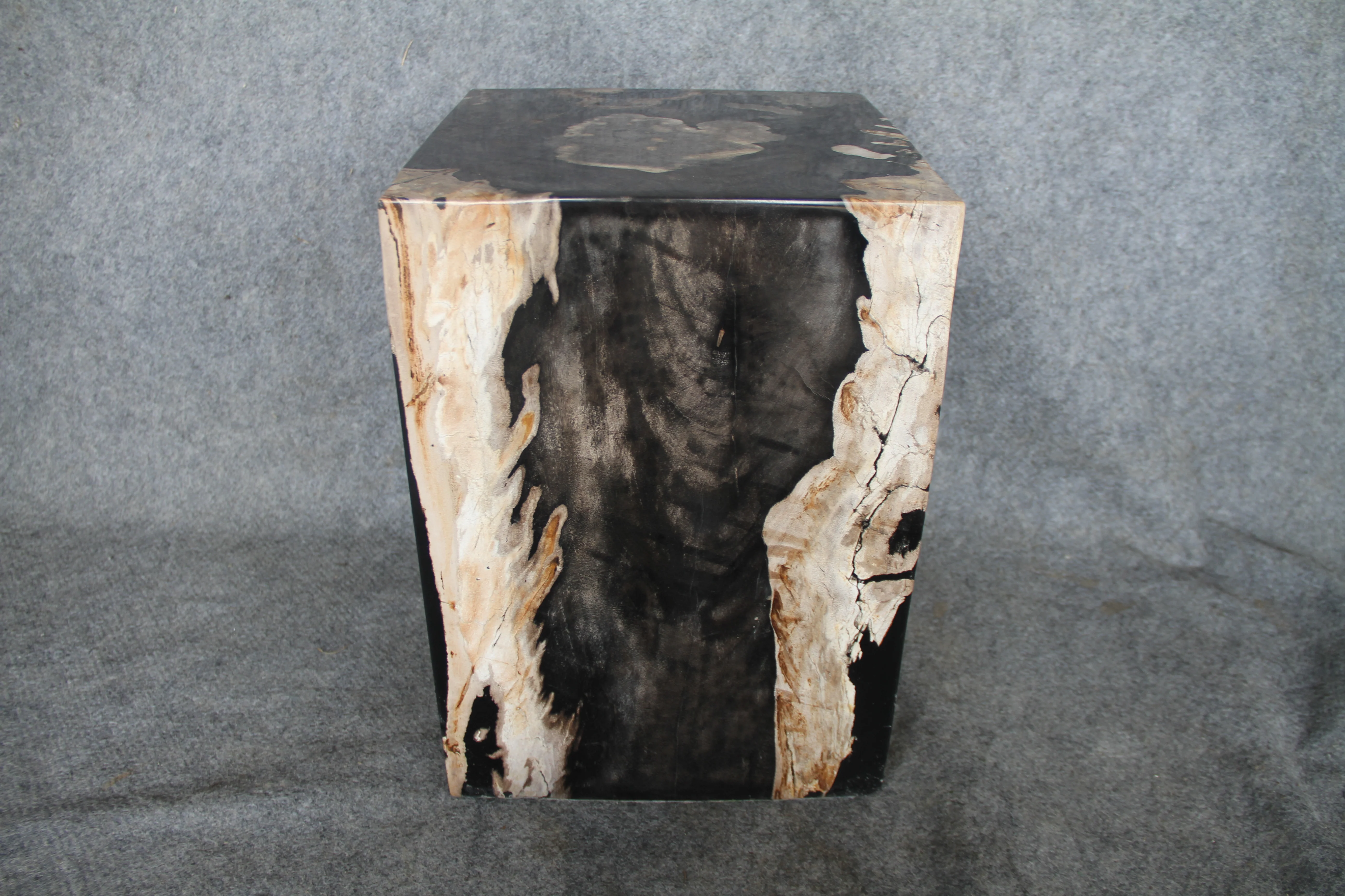 Square Petrified Wood Log Stool 18" x 12" x 12" -0086.19 or 86.19 - Image 4