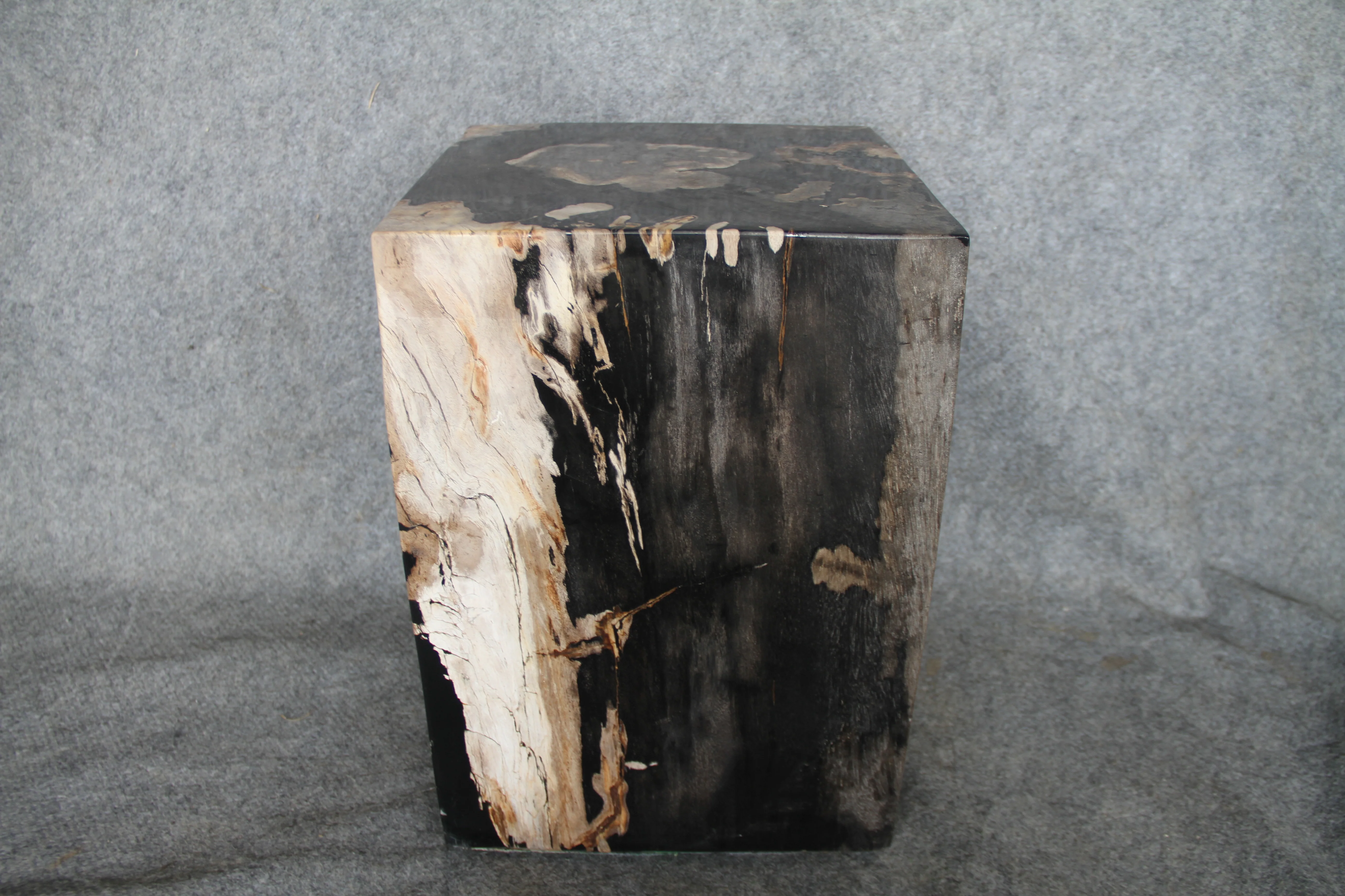 Square Petrified Wood Log Stool 18" x 12" x 12" -0086.19 or 86.19 - Image 5