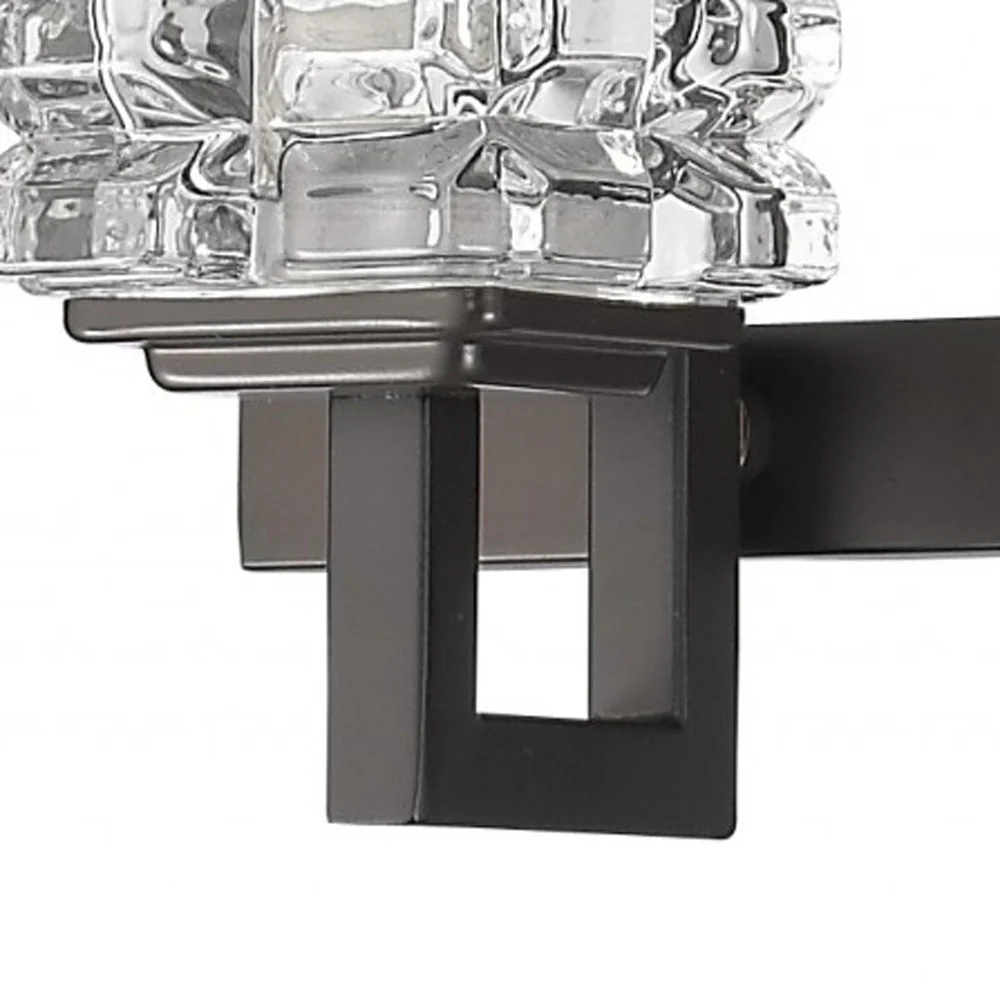 Coralie 3-Light Oil-Rubbed Bronze Sconce With Pressed Crystal Shades By Homeroots - Image 3