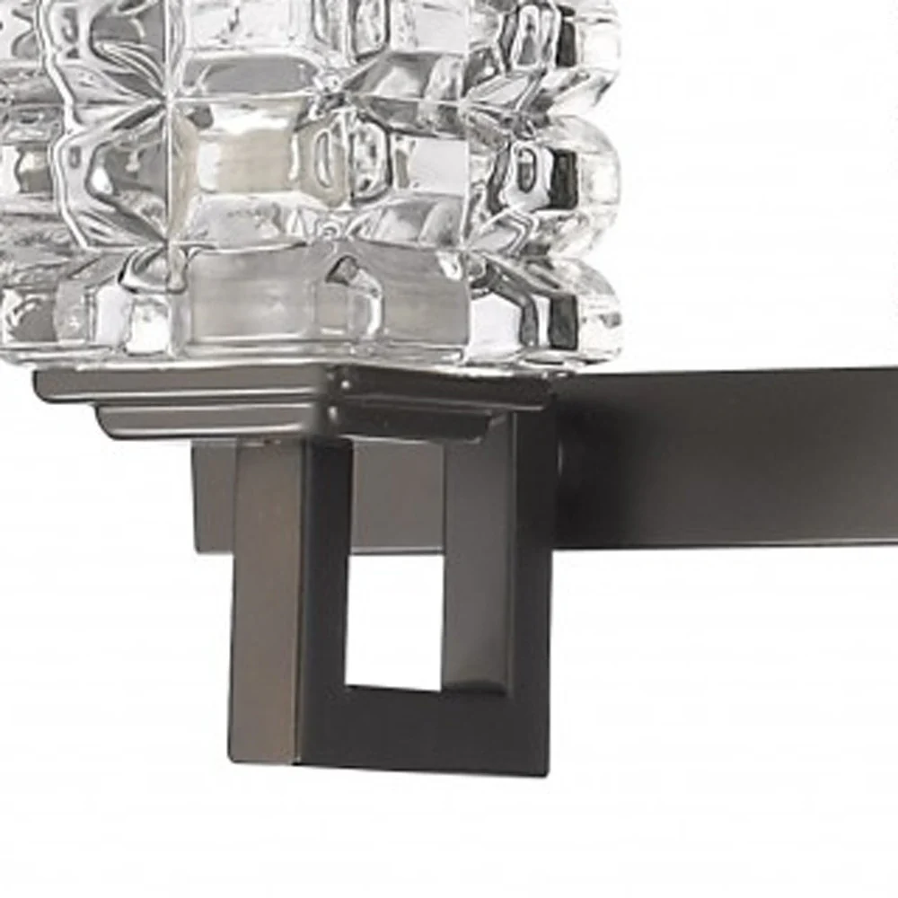 Coralie 5-Light Oil-Rubbed Bronze Sconce With Pressed Crystal Shades By Homeroots - Image 3