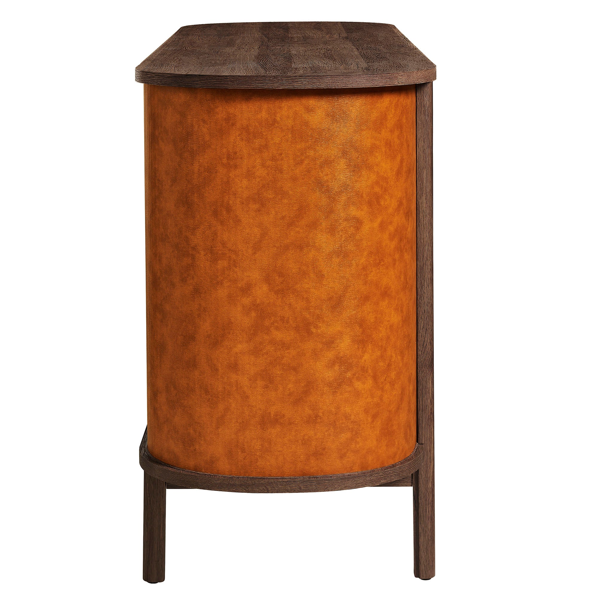 Coralie Curved 6-Drawer Vegan Leather Oval Dresser by Modway - Image 2