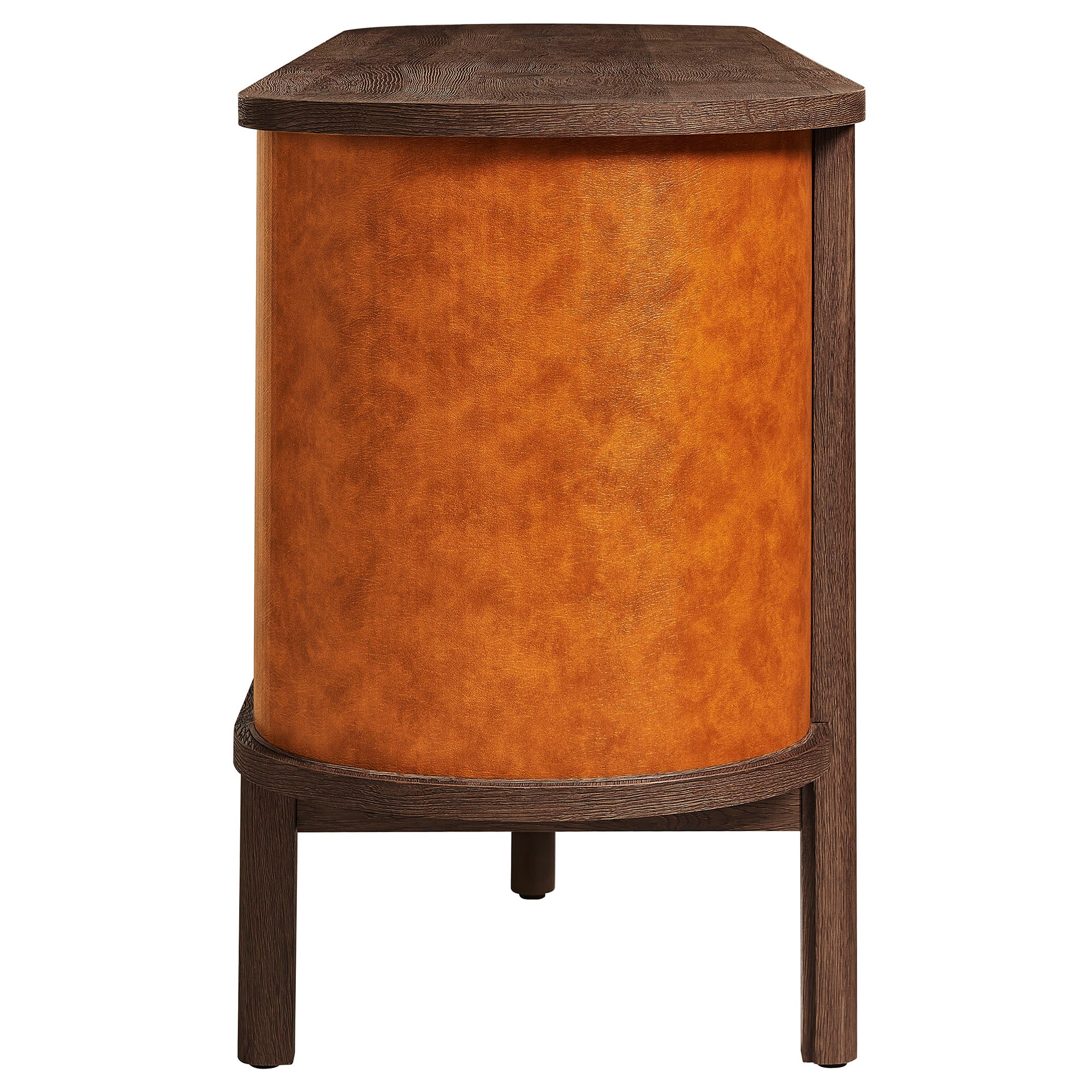 Coralie Curved Vegan Leather Oval Sideboard by Modway - Image 3