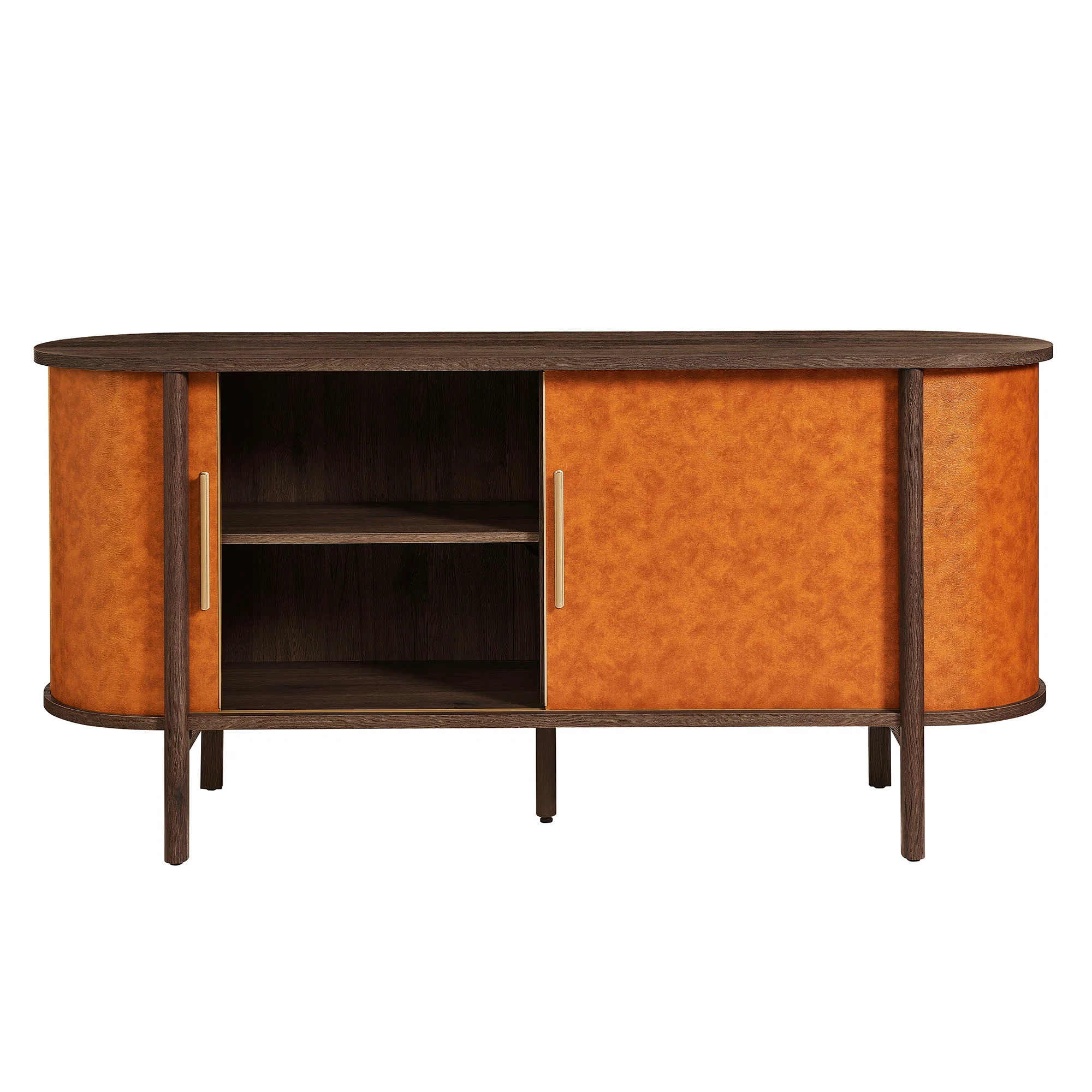 Coralie Curved Vegan Leather Oval Sideboard by Modway - Image 5