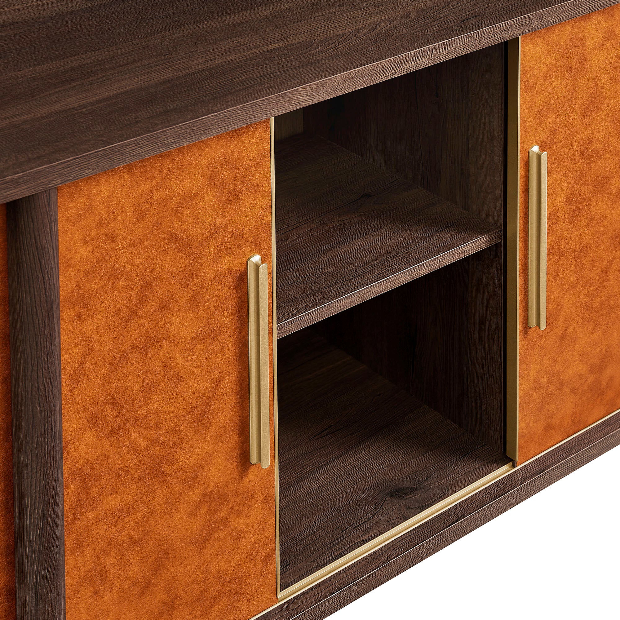 Coralie Curved Vegan Leather Oval Sideboard by Modway - Image 7