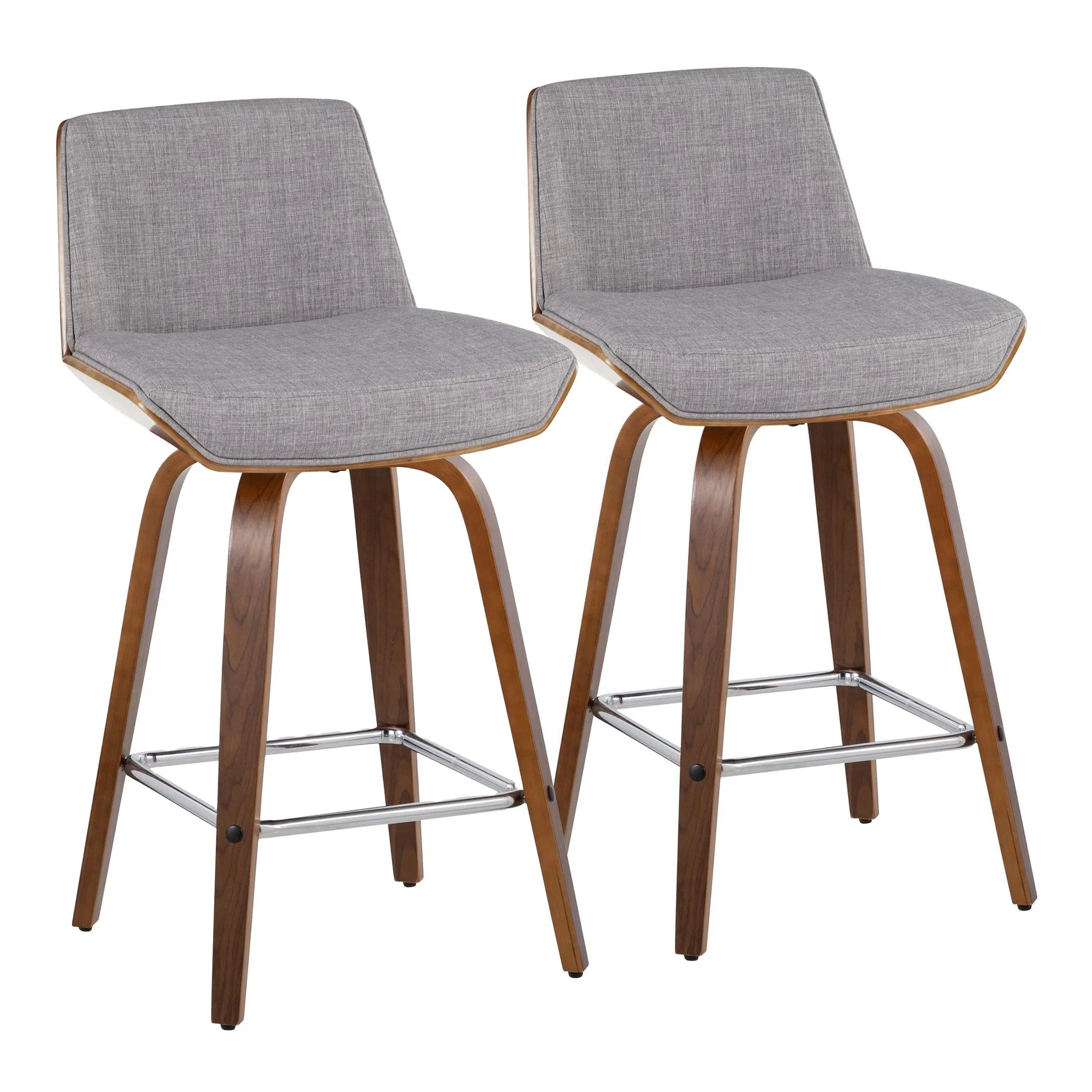 Corazza 26" Fixed-Height Counter Stool - Set of 2 By LumiSource - B26-CRZZFB-GRTZS2 WLWLCHAR2 - Image 15