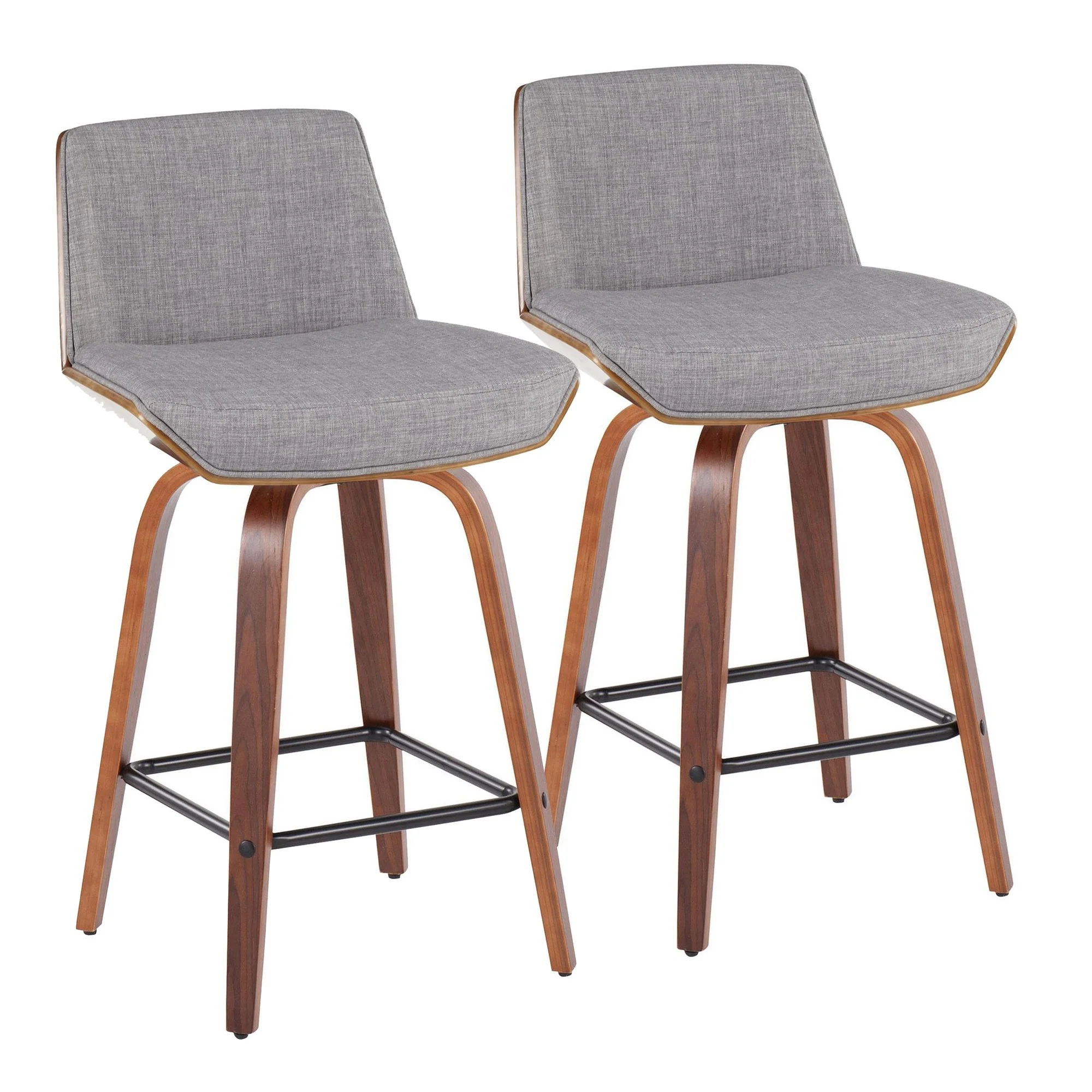 Corazza 26" Fixed-Height Counter Stool - Set of 2 By LumiSource - B26-CRZZFB-GRTZS2 WLWLCHAR2 - Image 23