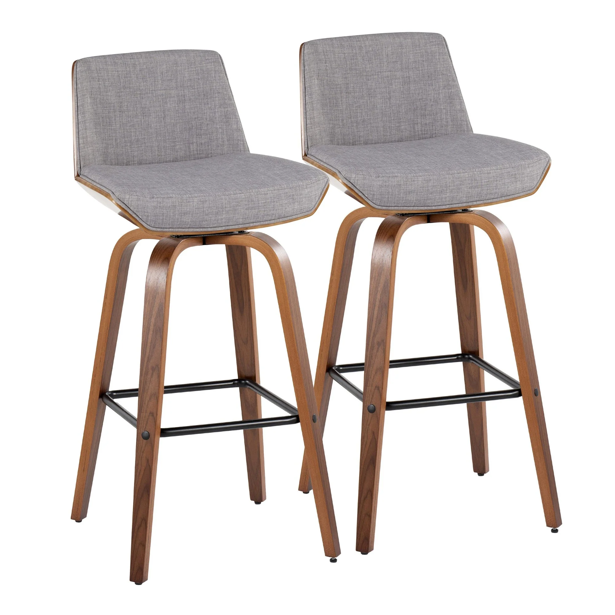 Corazza 30" Fixed-Height Barstool - Set of 2 By LumiSource - B30-CRZZFB-GRTZS2 WLWLCHAR2 - Image 36